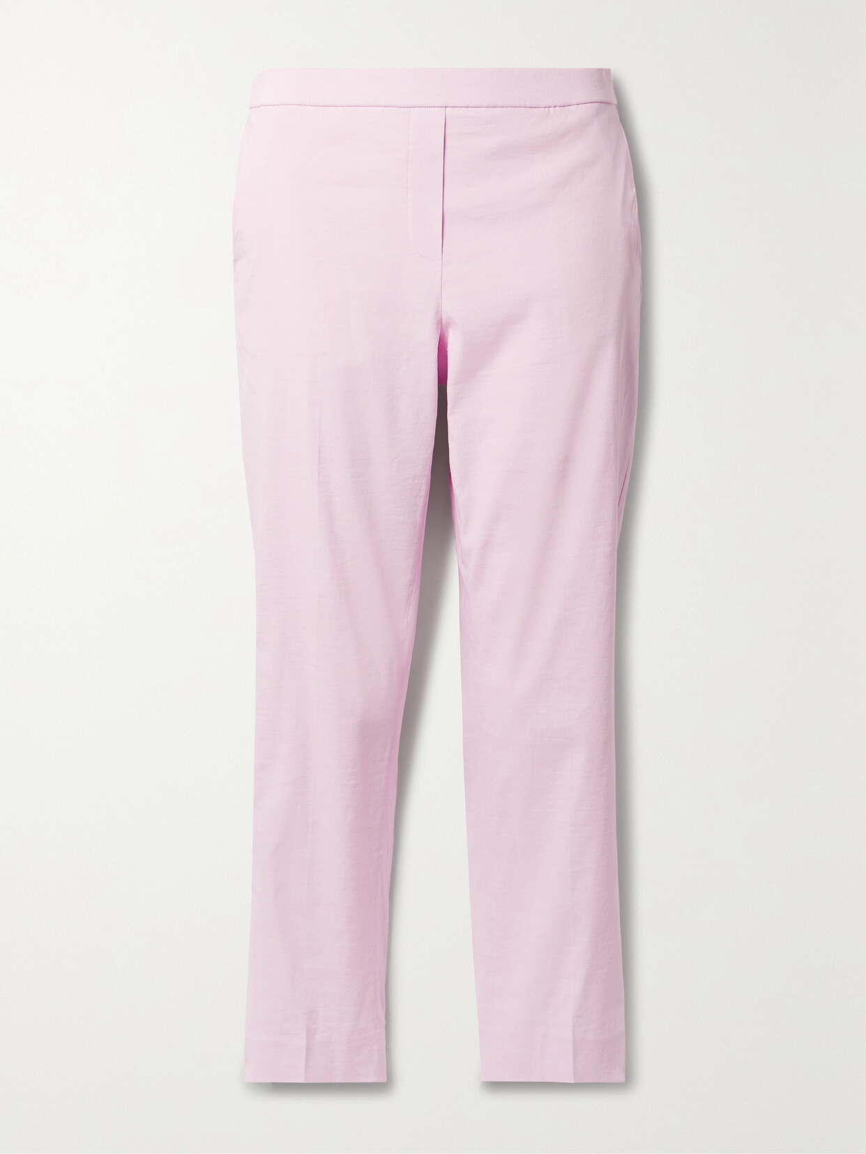 Theory - Treeca Linen-blend Straight-leg Pants - Pink