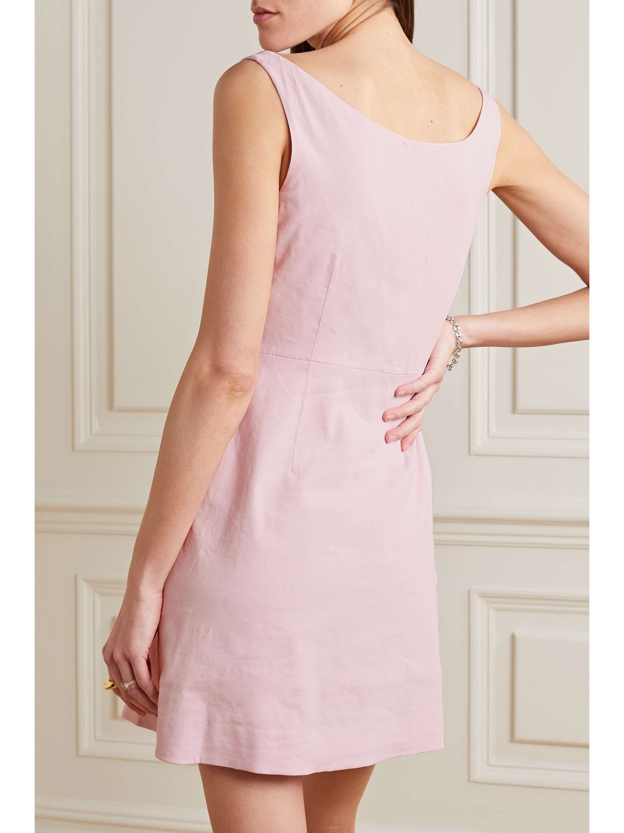 THEORY Linen-blend mini dress
