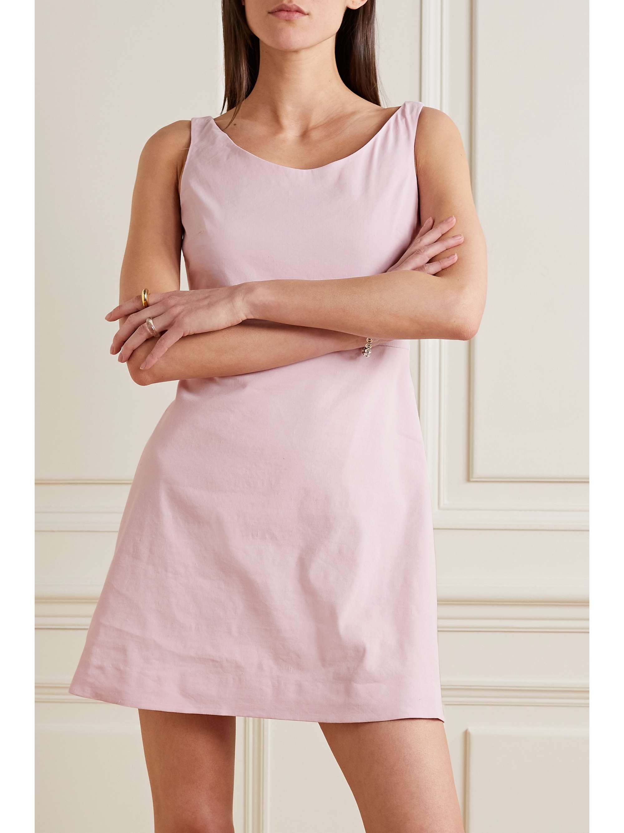 THEORY Linen-blend mini dress