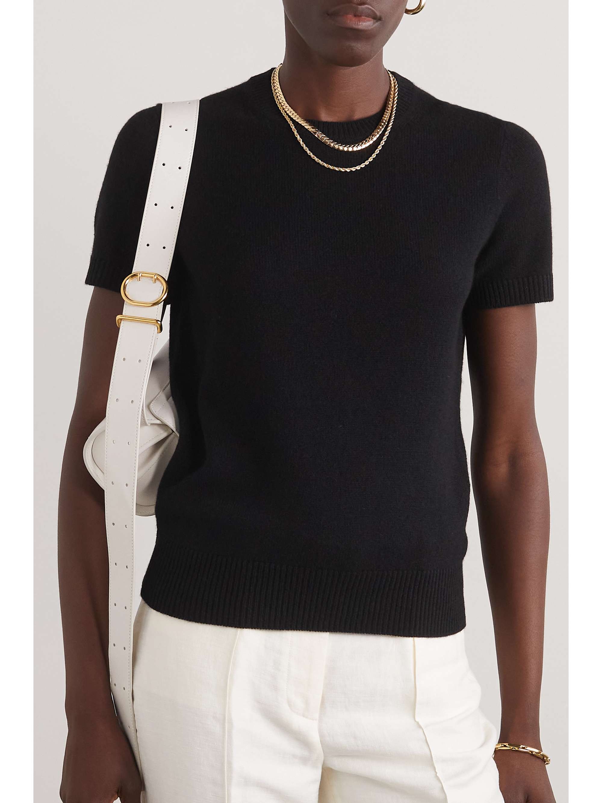 THEORY Basic Tee Feather Cashmere