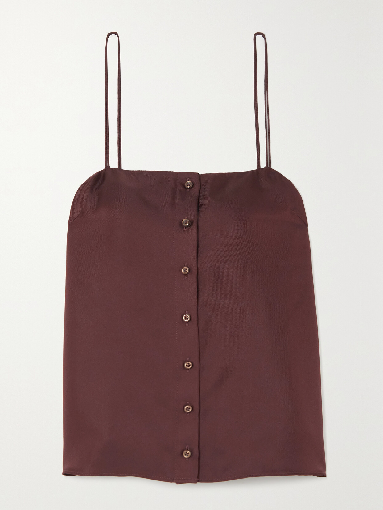 LOULOU STUDIO + NET SUSTAIN GALOA SILK-TWILL TOP