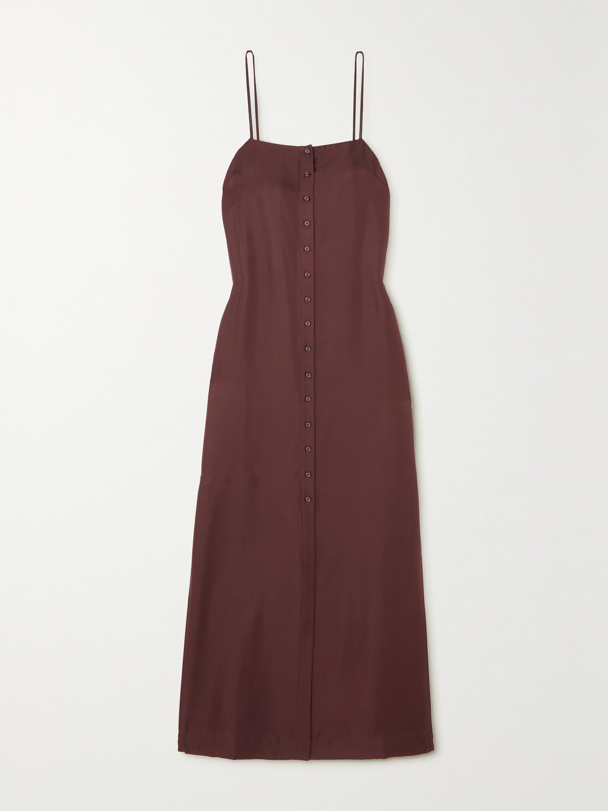 LOULOU STUDIO - Vabea Silk-twill Maxi Dress - Burgundy