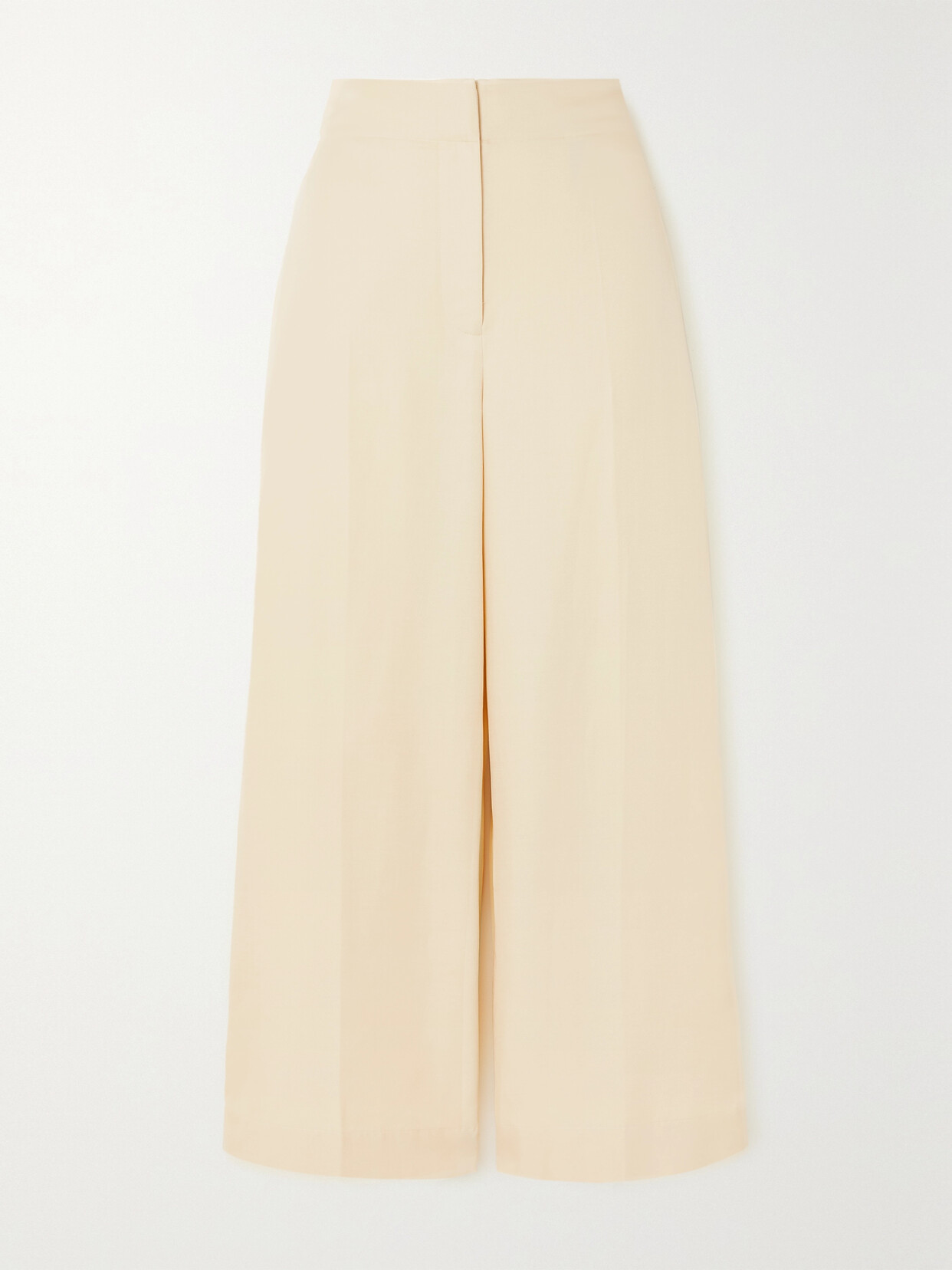 JOSEPH THURLOW SILK AND COTTON-BLEND WIDE-LEG PANTS