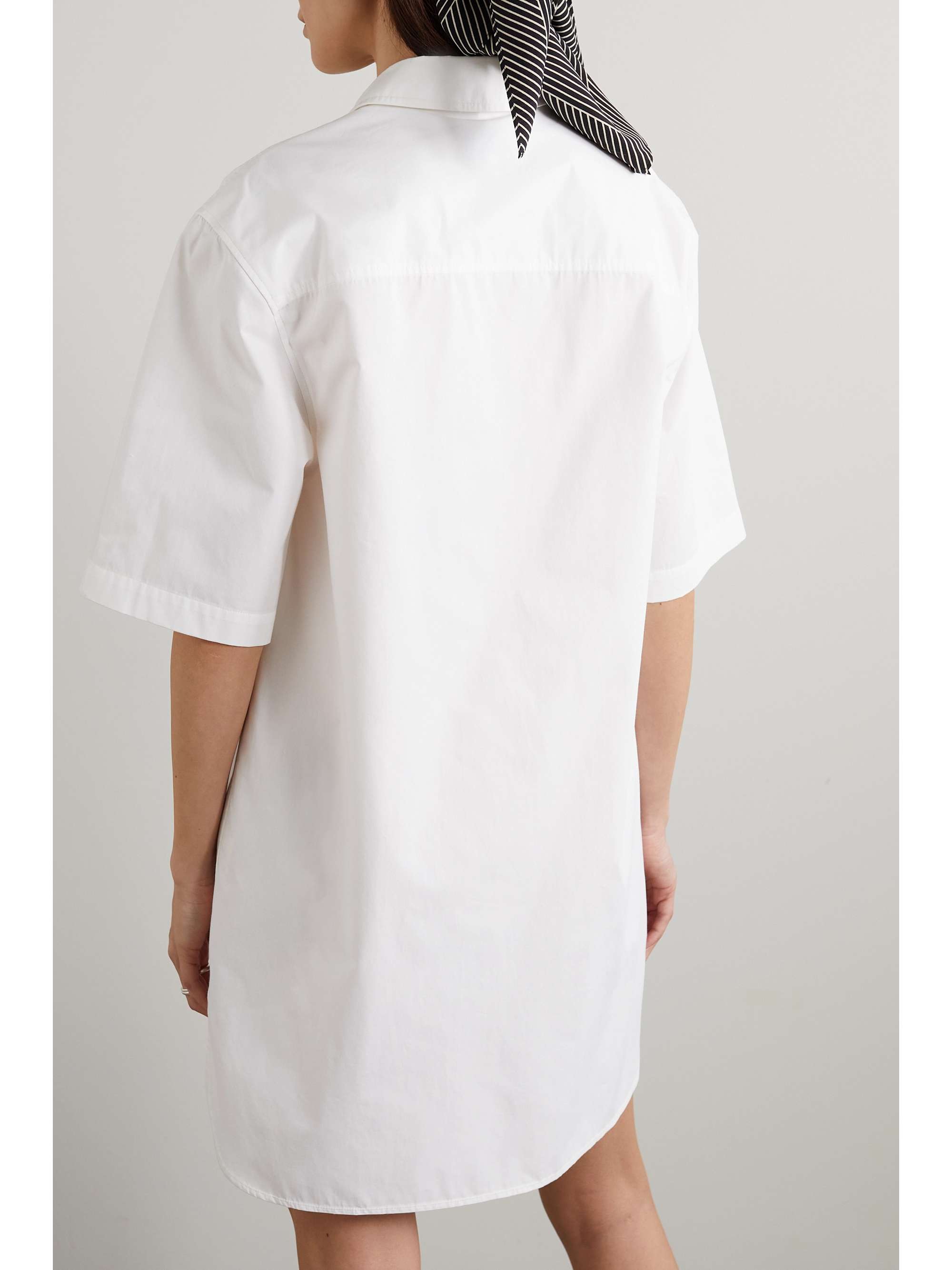 LOULOU DE SAISON Mago cotton-poplin mini shirt dress