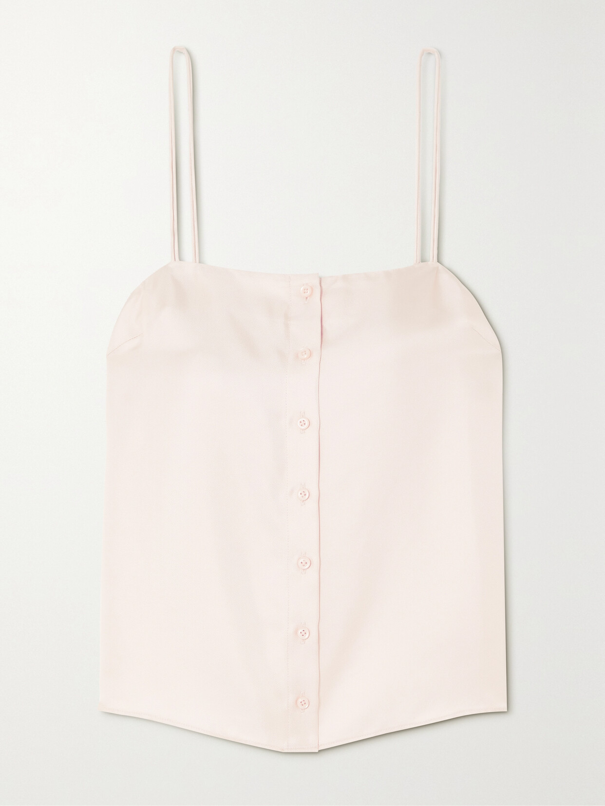 LOULOU STUDIO Galoa Silk-twill Top - Pink