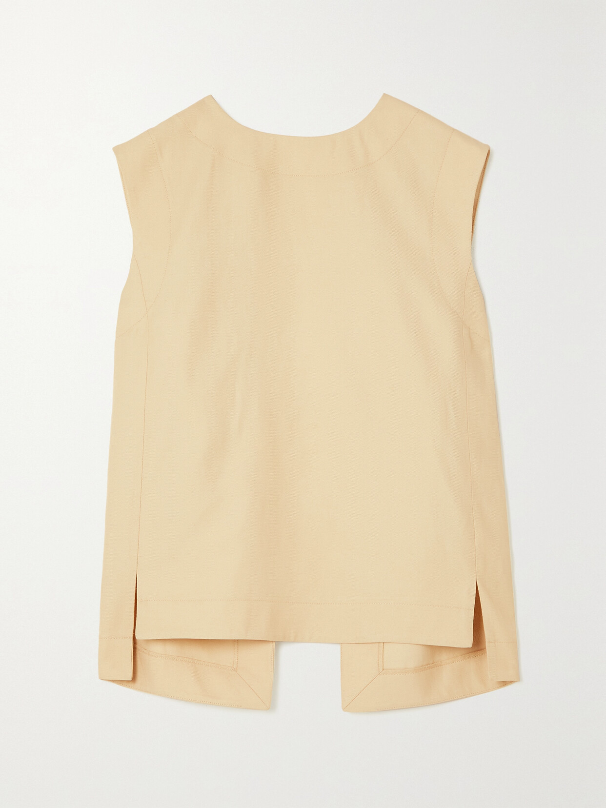 LOULOU STUDIO - + Net Sustain Vomo Open-back Twill Tank - Neutrals