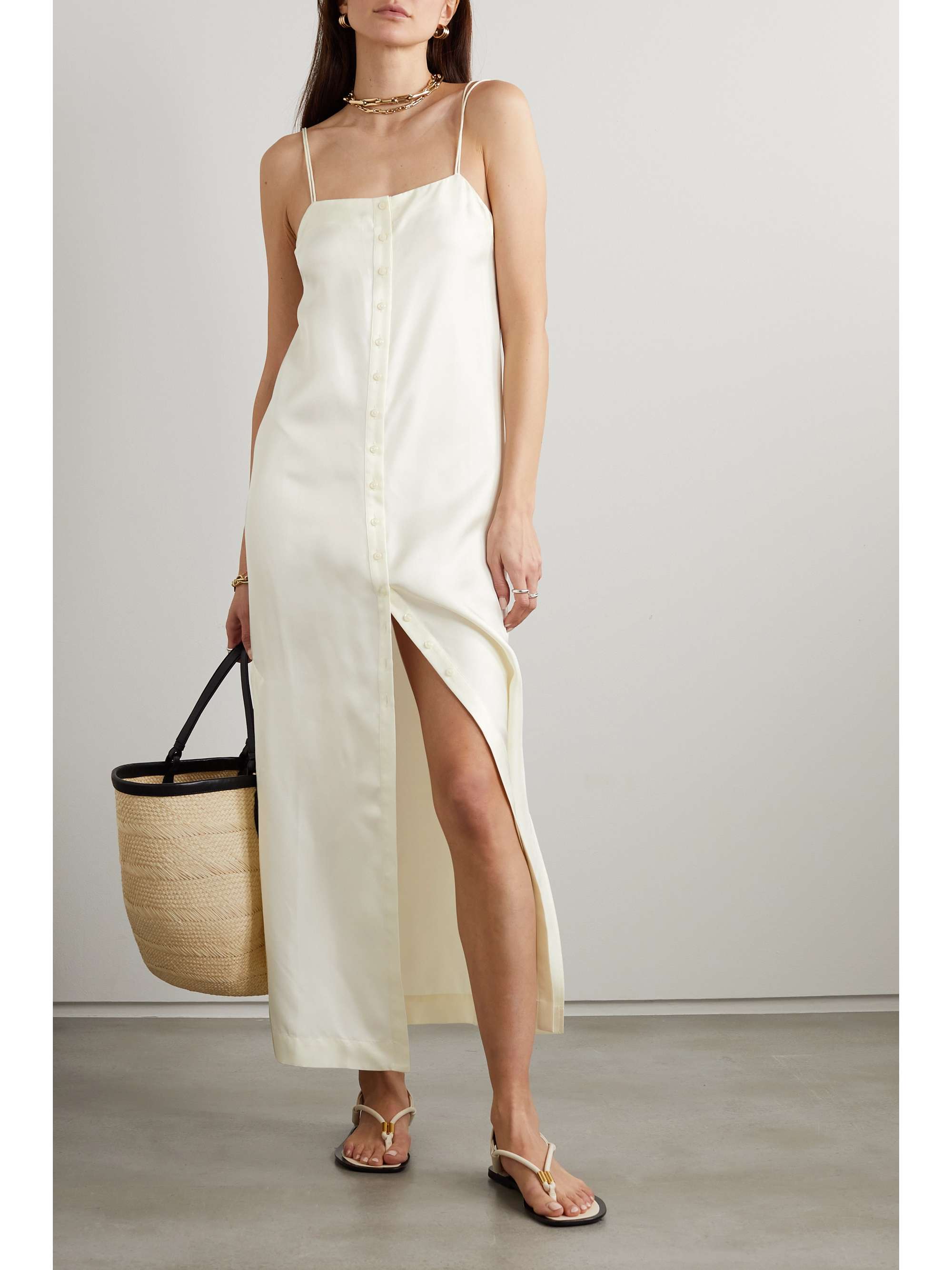 LOULOU STUDIO Vabea silktwill maxi dress NETAPORTER