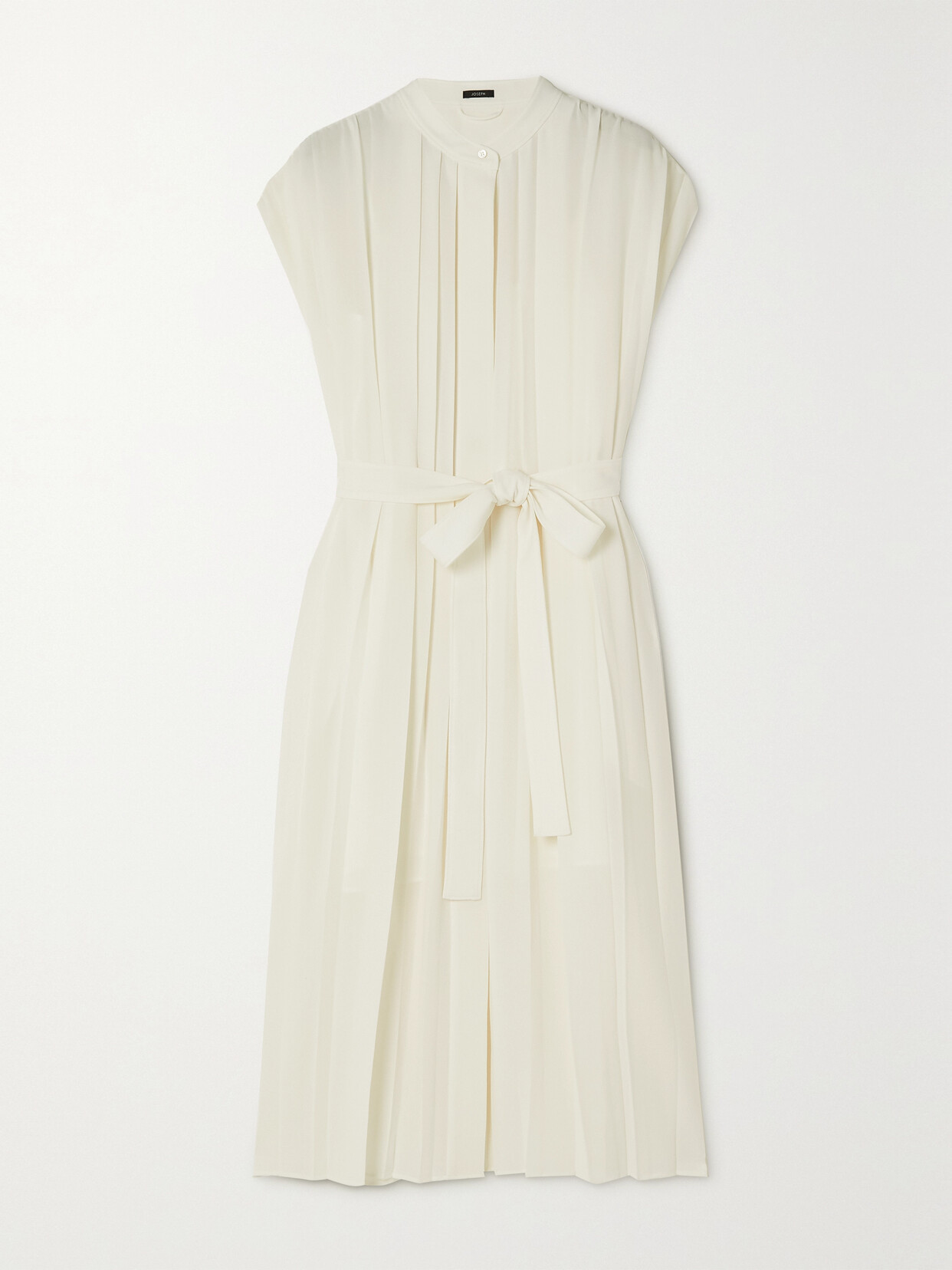 Joseph Davidge Plissé Cotton-voile Midi Dress - Ivory
