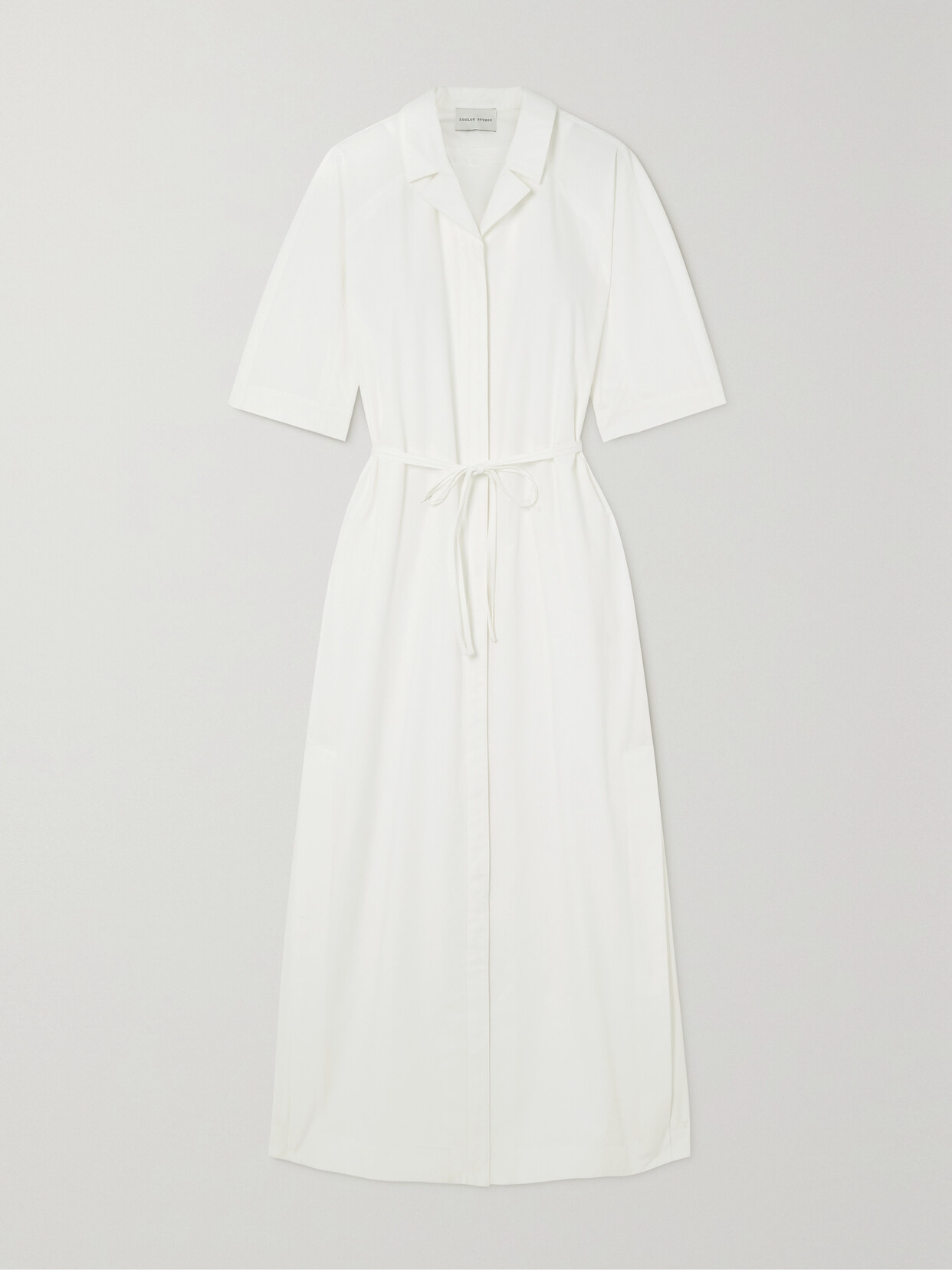LOULOU STUDIO + Net Sustain Moala Organic Cotton-poplin Maxi Shirt Dress - White