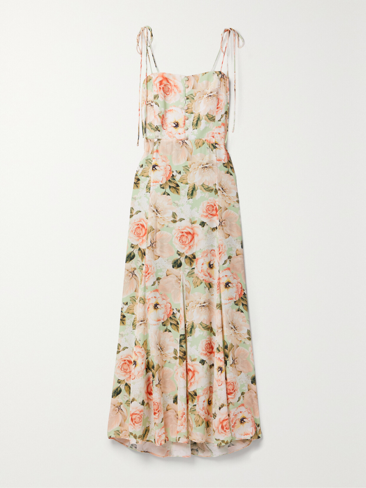 Alice + Olivia - Lorelle Cutout Floral-print Crepe Midi Dress - White