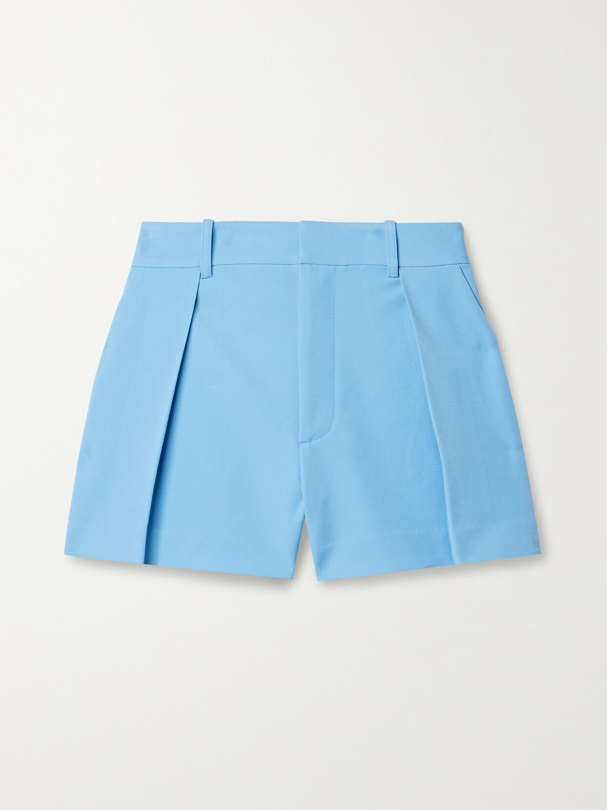 Alice + Olivia - Gary Pleated Crepe Shorts - Blue