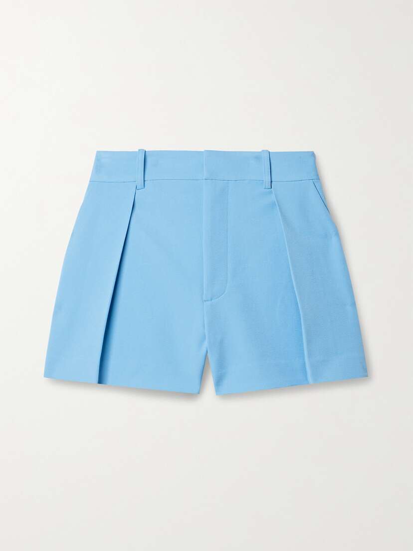 Alice + Olivia Gary Pleated Crepe Shorts