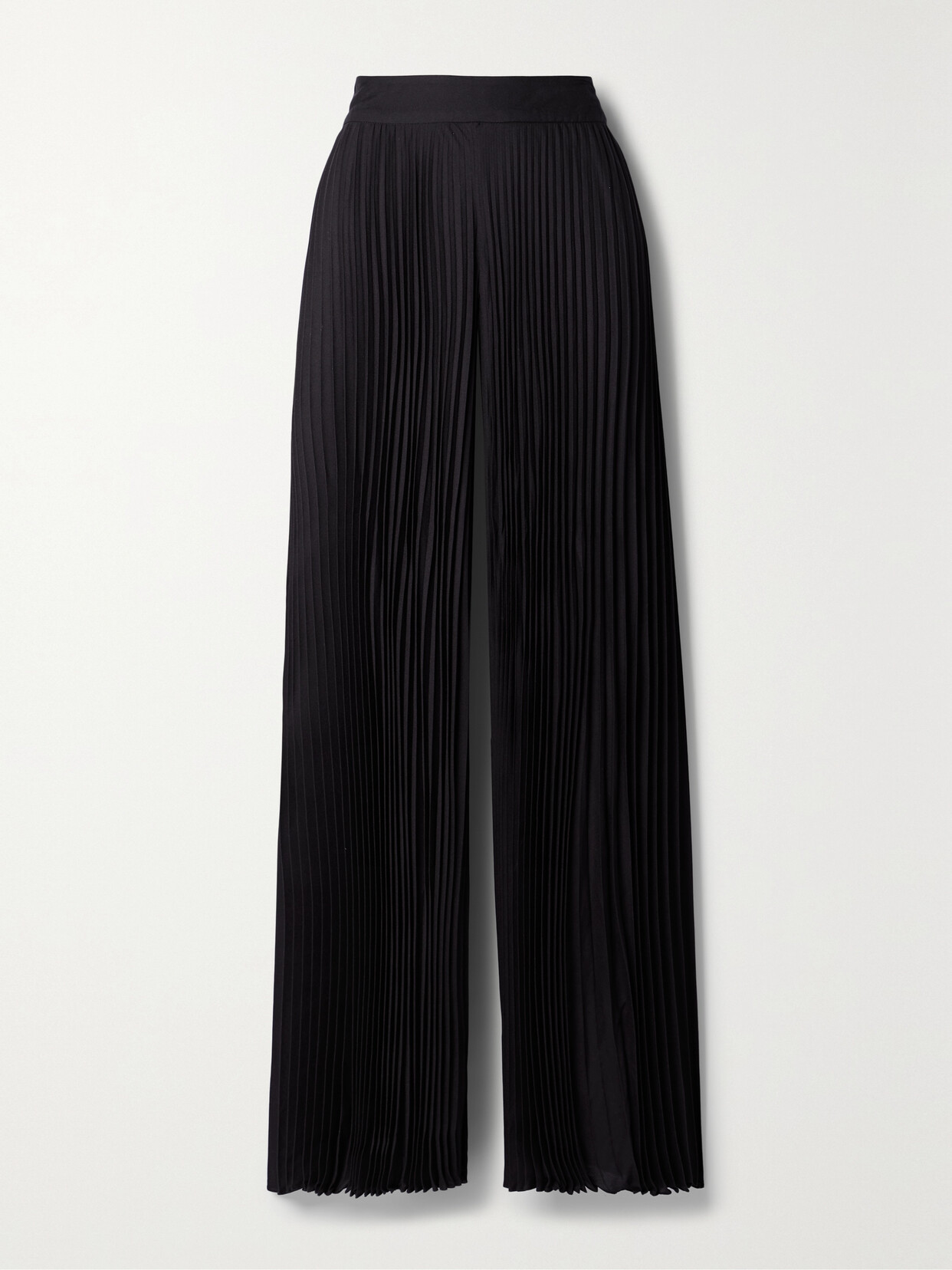 Alice + Olivia Copen Pleated Crepe Wide-leg Pants - Black