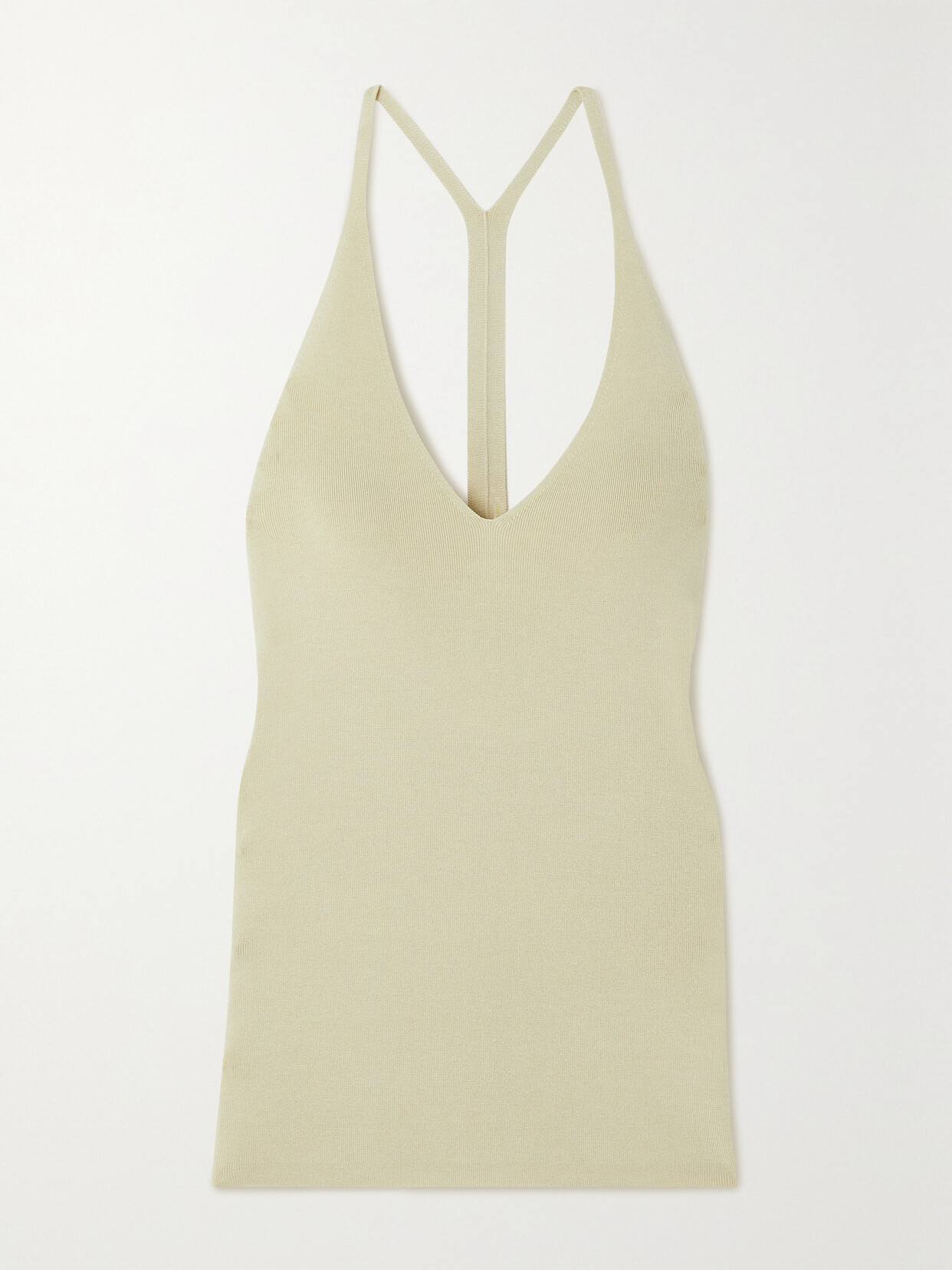 Totême Y-back Merino Wool Blend Tank In Neutrals