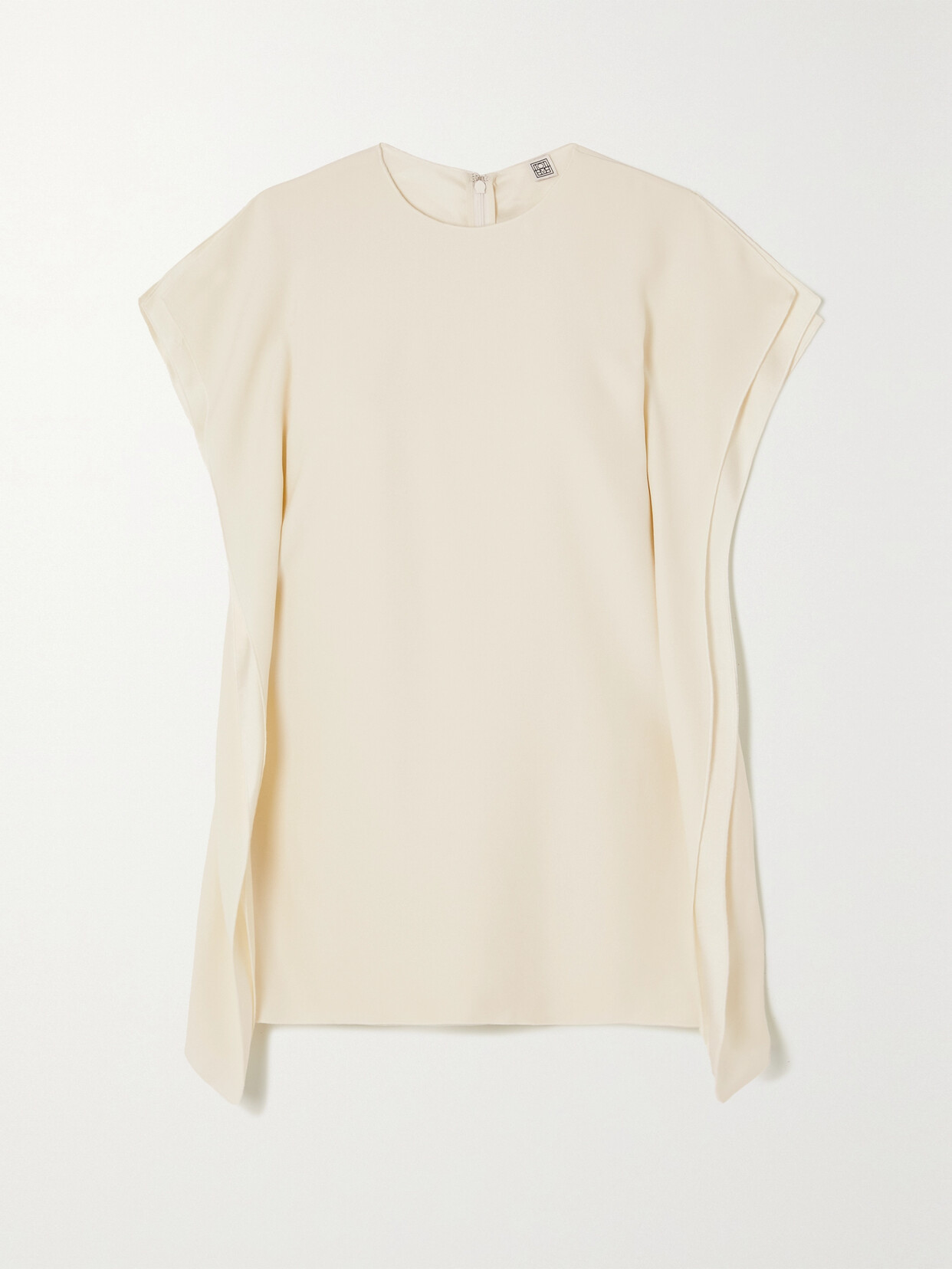Totême Draped Crepe Top In Macadamia