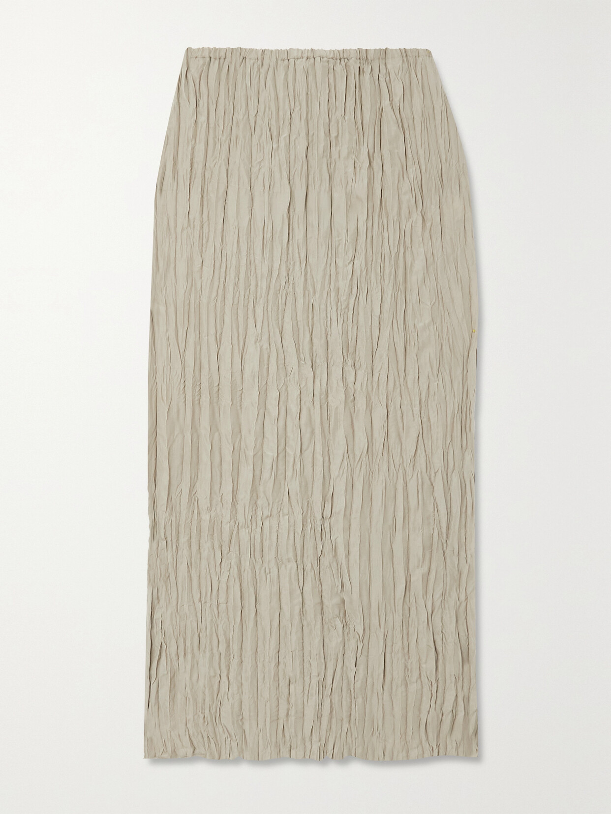 TOTÊME CRINKLED SILK-TWILL MIDI SKIRT