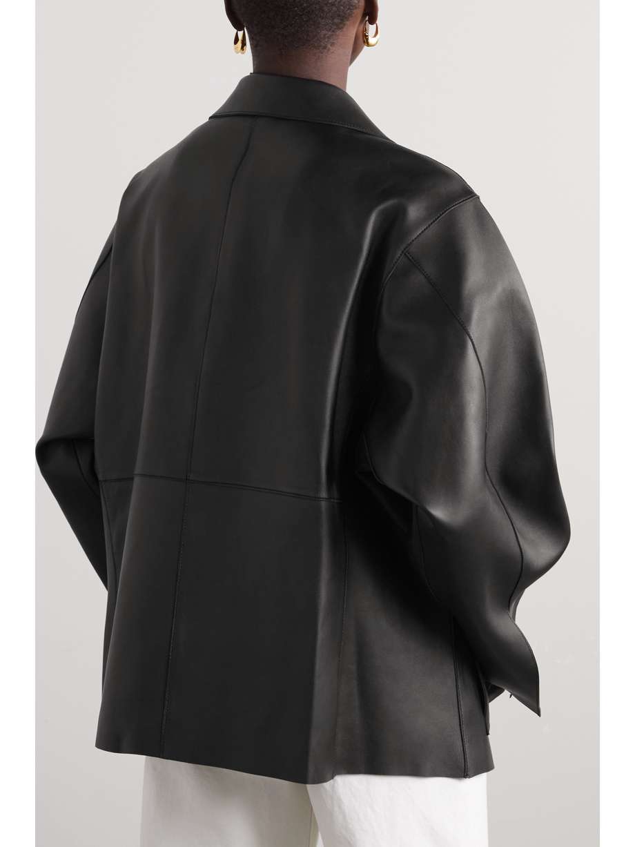 TOTEME Army leather biker jacket NETAPORTER