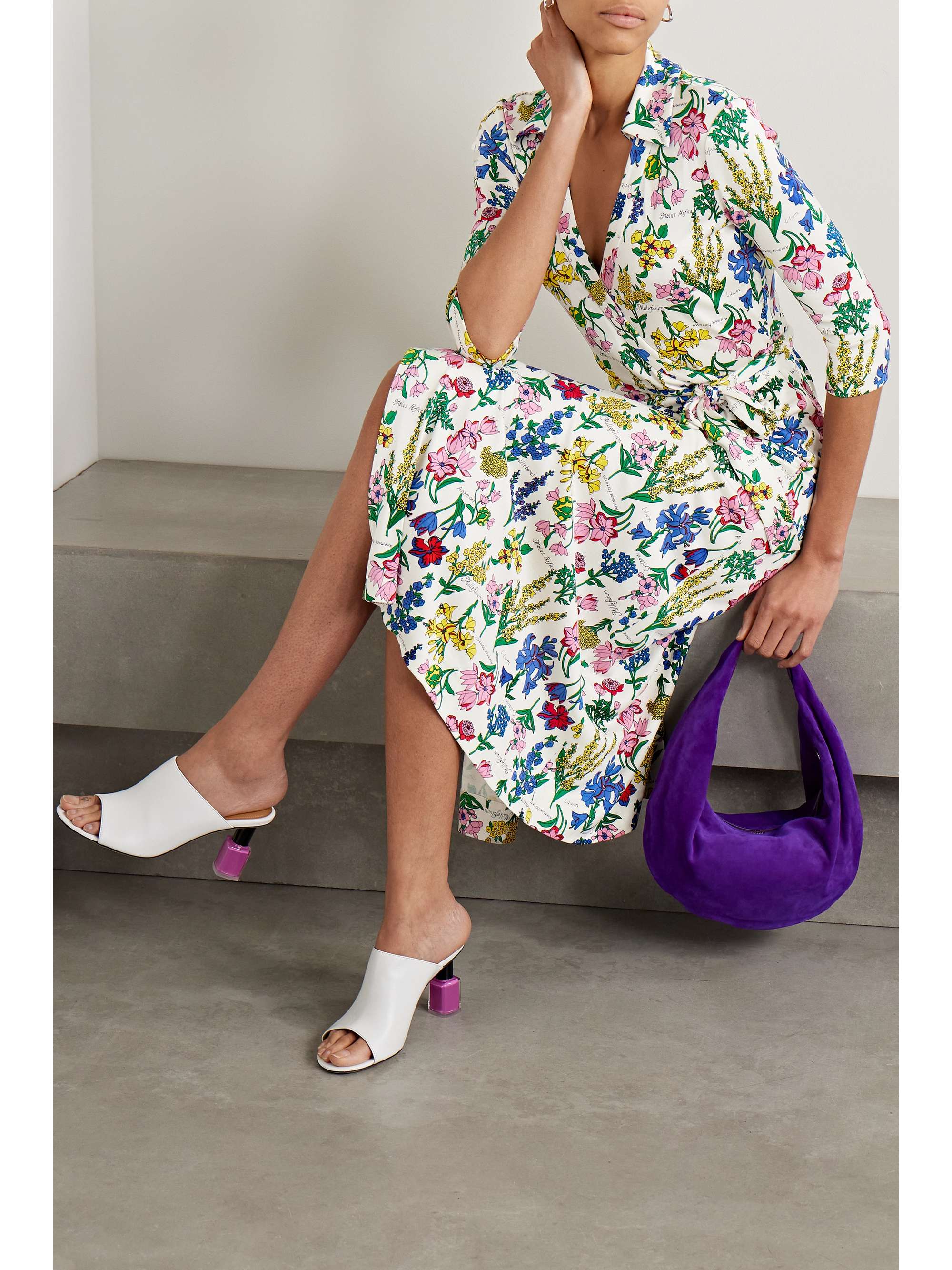 DIANE VON FURSTENBERG Abigail floral-print silk-jersey midi wrap | NET-A-PORTER