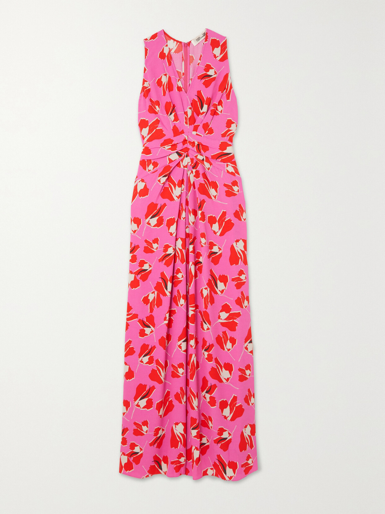 Diane von Furstenberg - Ace Floral-print Crepe Maxi Dress - Pink