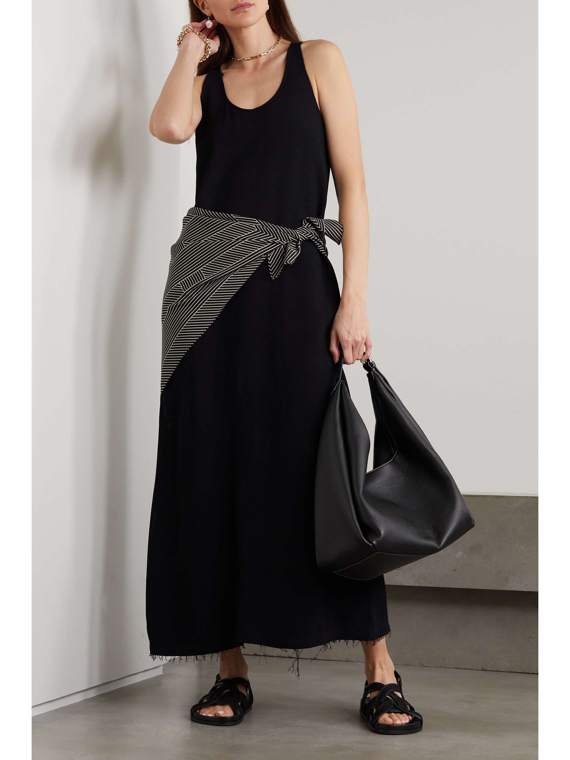 Crepe maxi dress discount