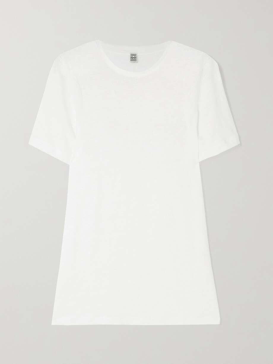 net-a-porter.com | Linen-jersey T-shirt