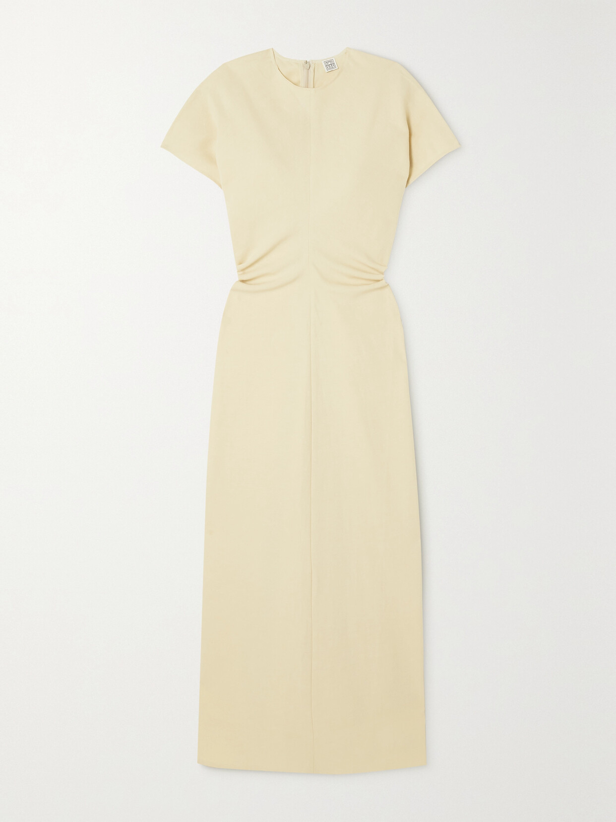 TOTEME - Gathered Linen-blend Maxi Dress - Neutrals