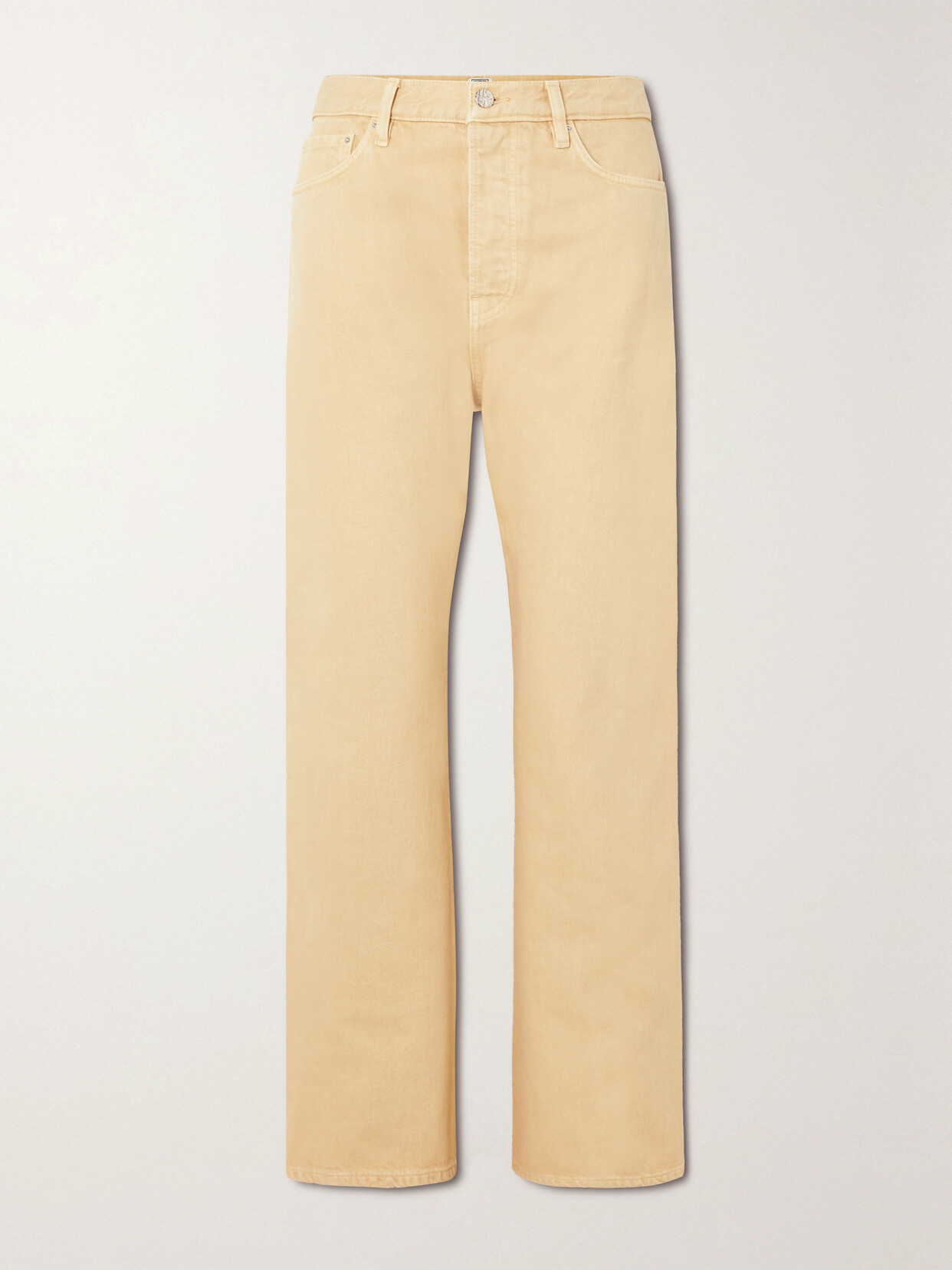 TOTEME Twisted Seam Mid-rise Straight-leg Organic Jeans - Neutrals