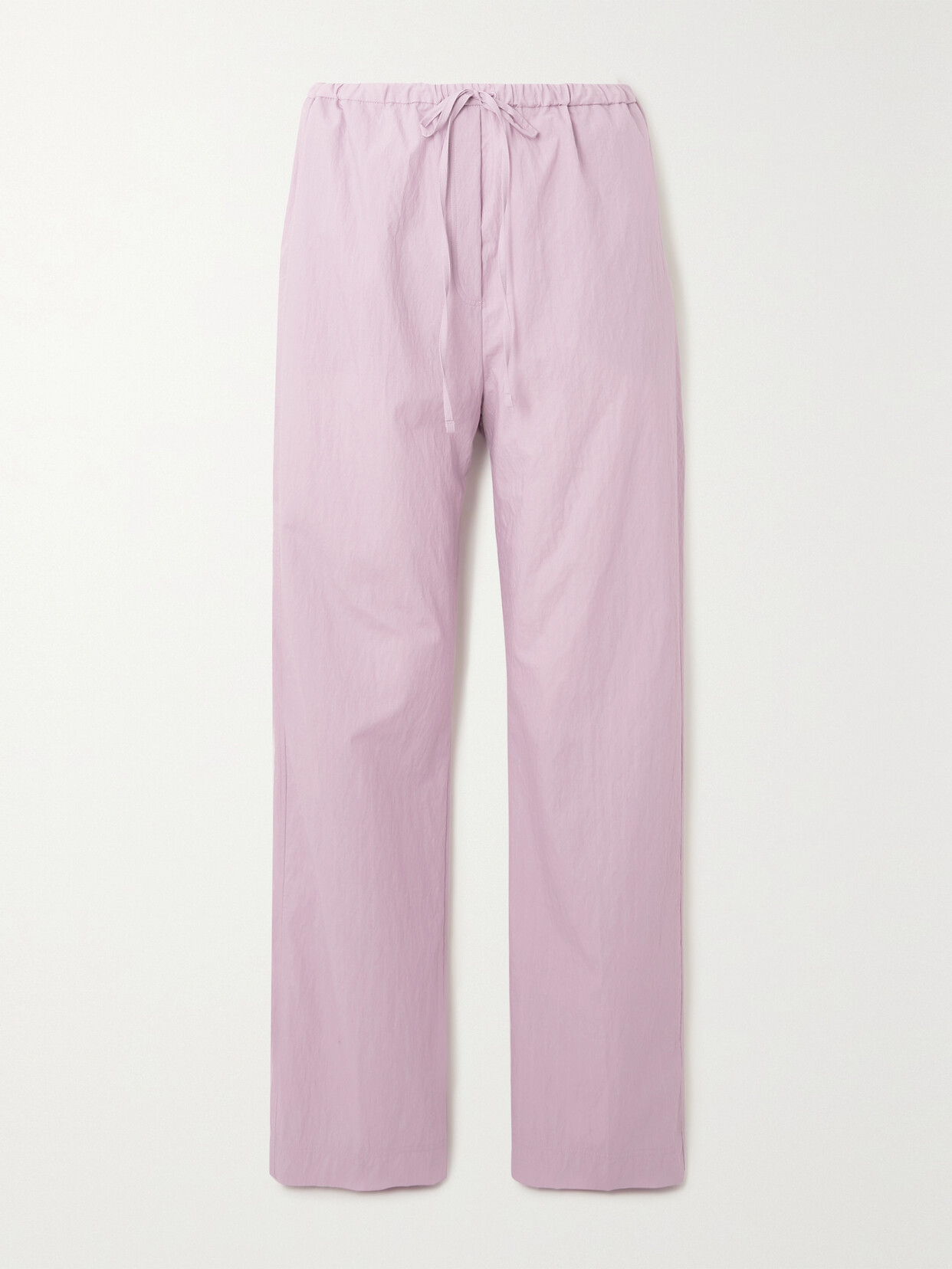 TOTEME Organic Cotton-blend Poplin Straight-leg Pants - Purple
