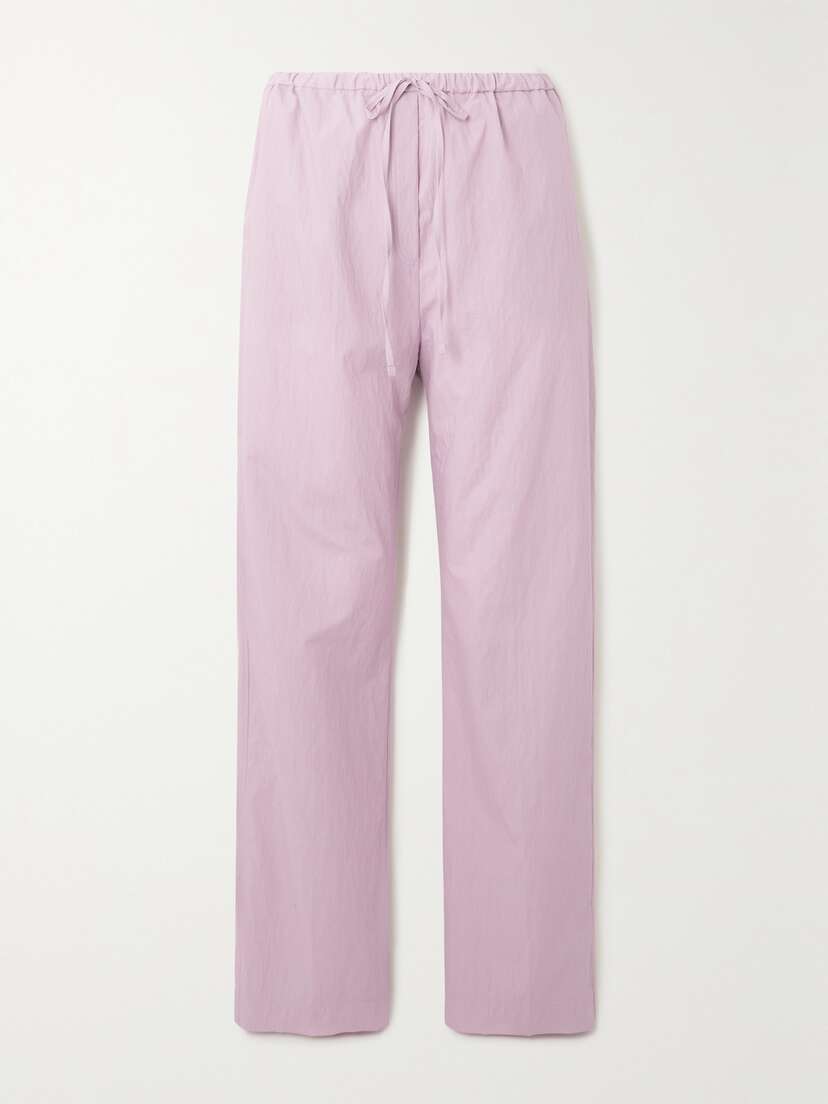 TOTEME Organic Cotton-blend Poplin Straight-leg Pants