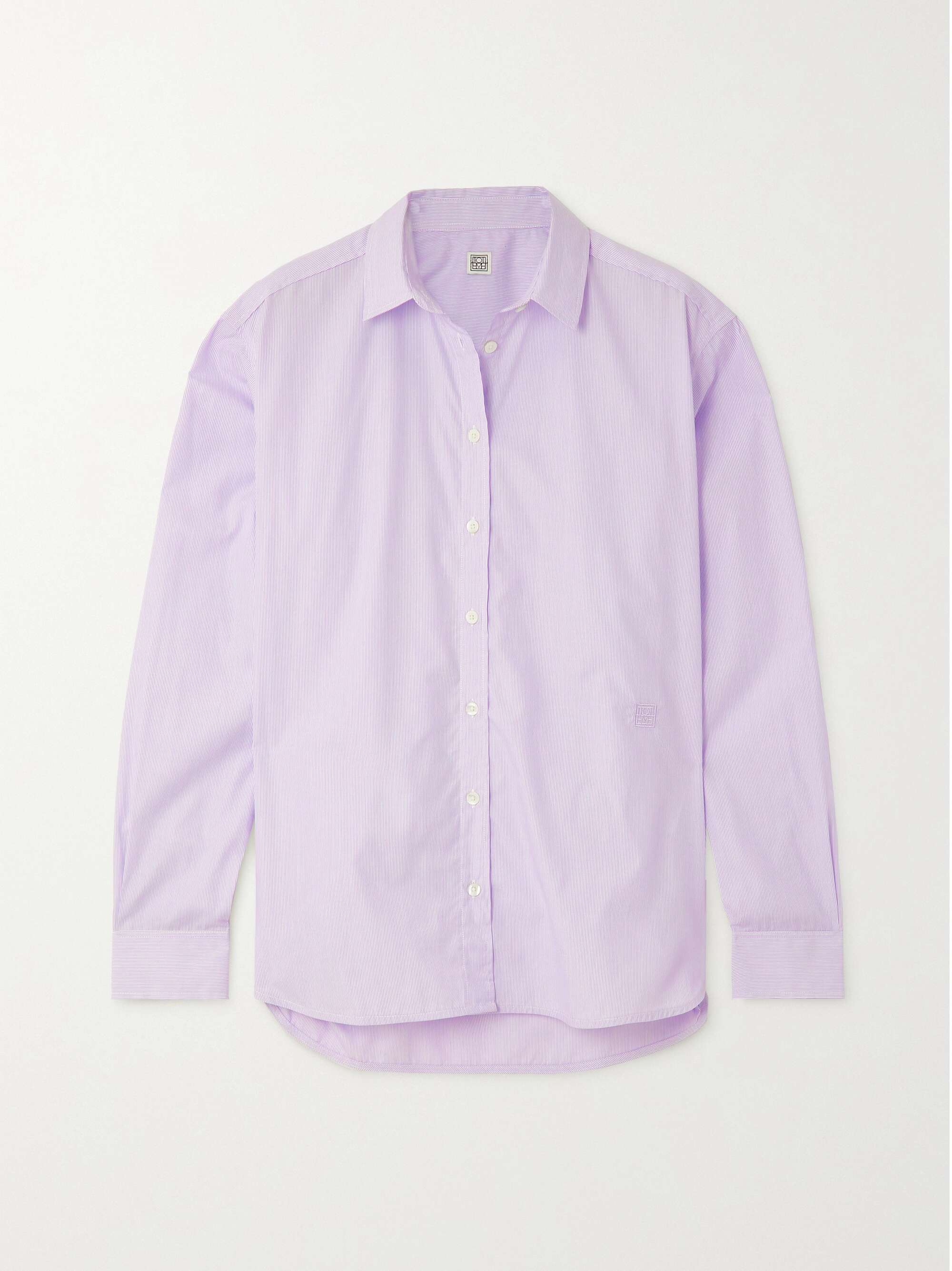 TOTEME | Signature striped organic cotton and Lyocell-blend poplin shirt