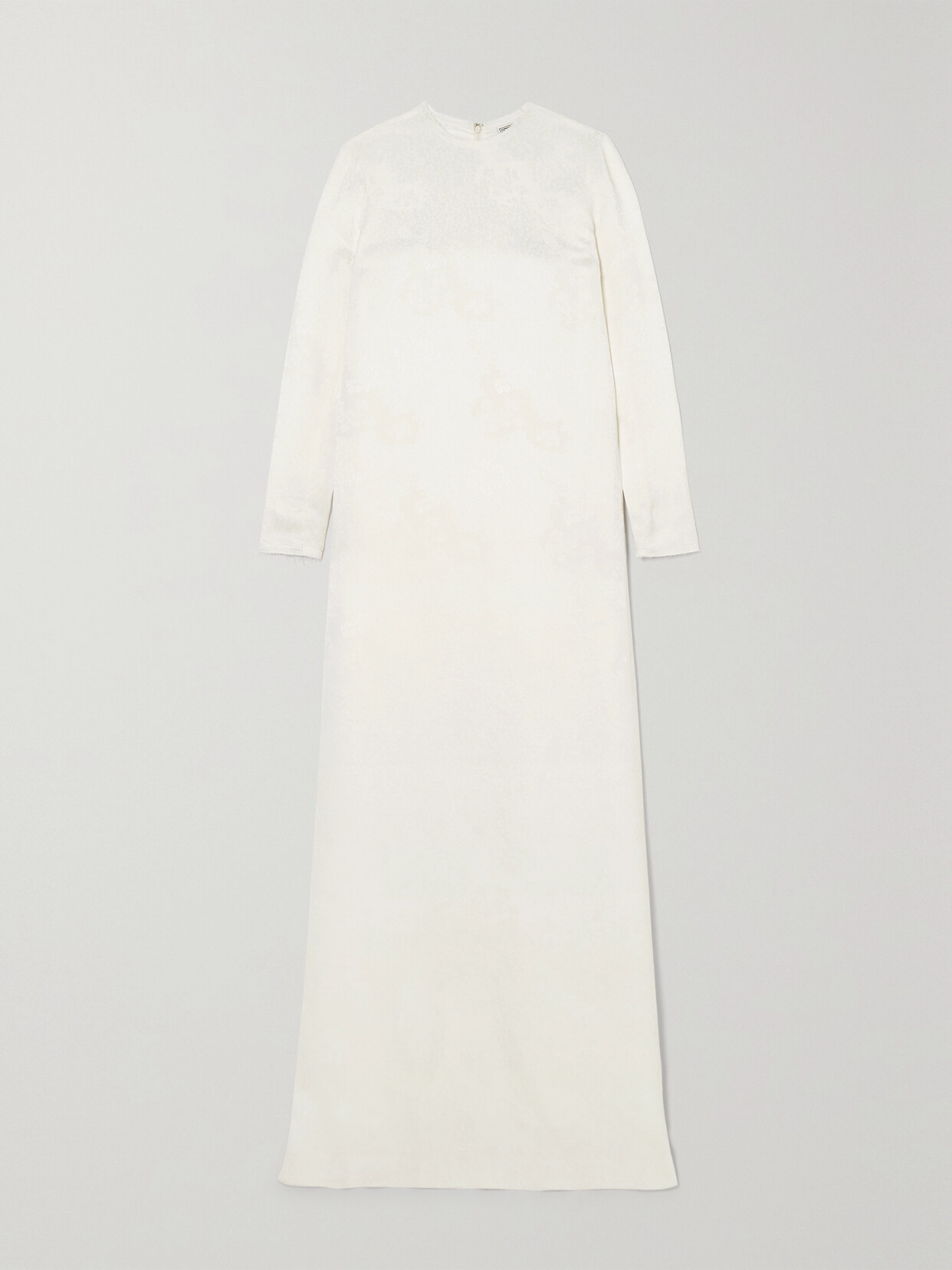 TOTEME - Frayed Jacquard Maxi Dress - White