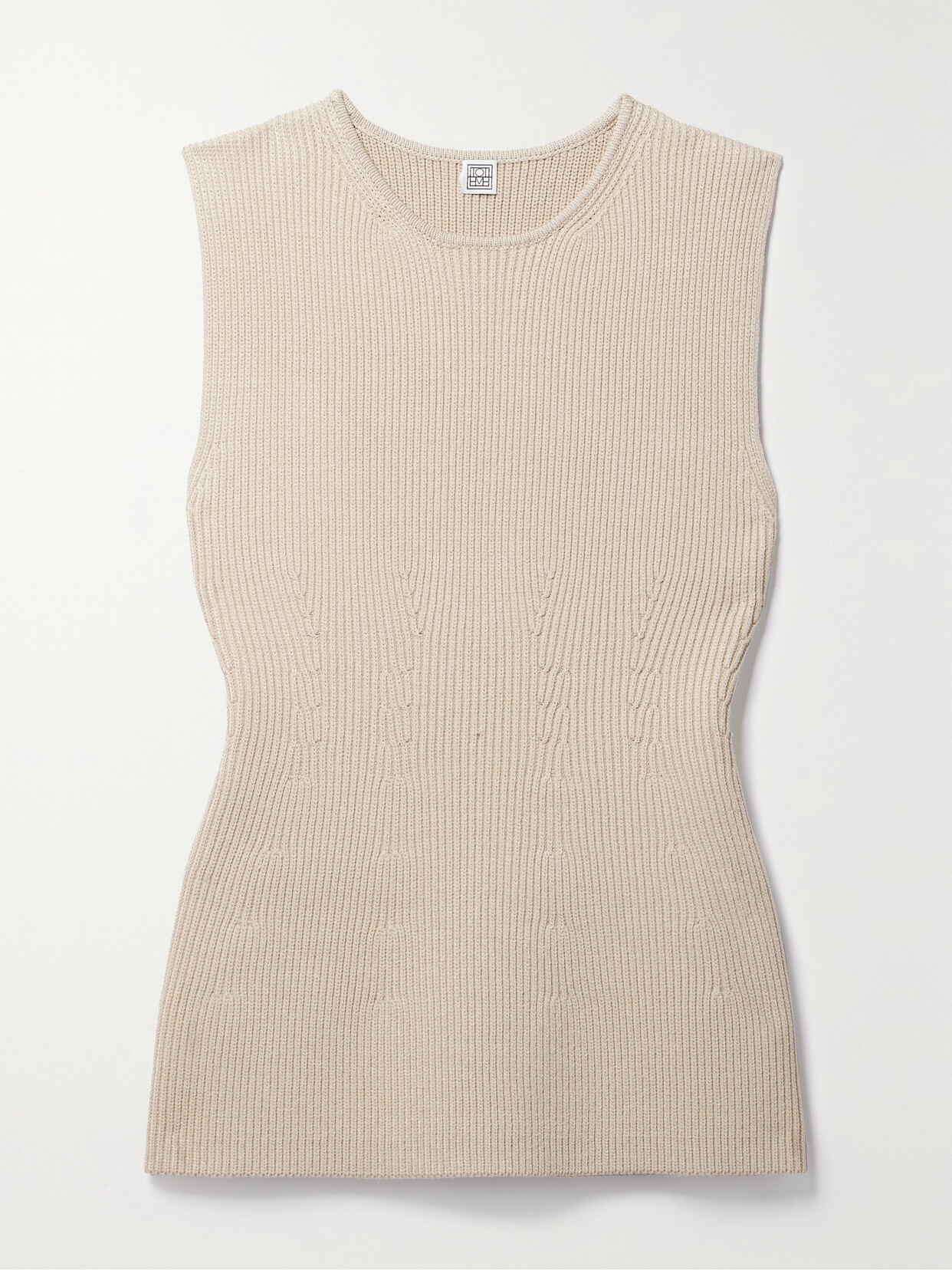 Totême Contour Ribbed-knit Tank In Neutrals