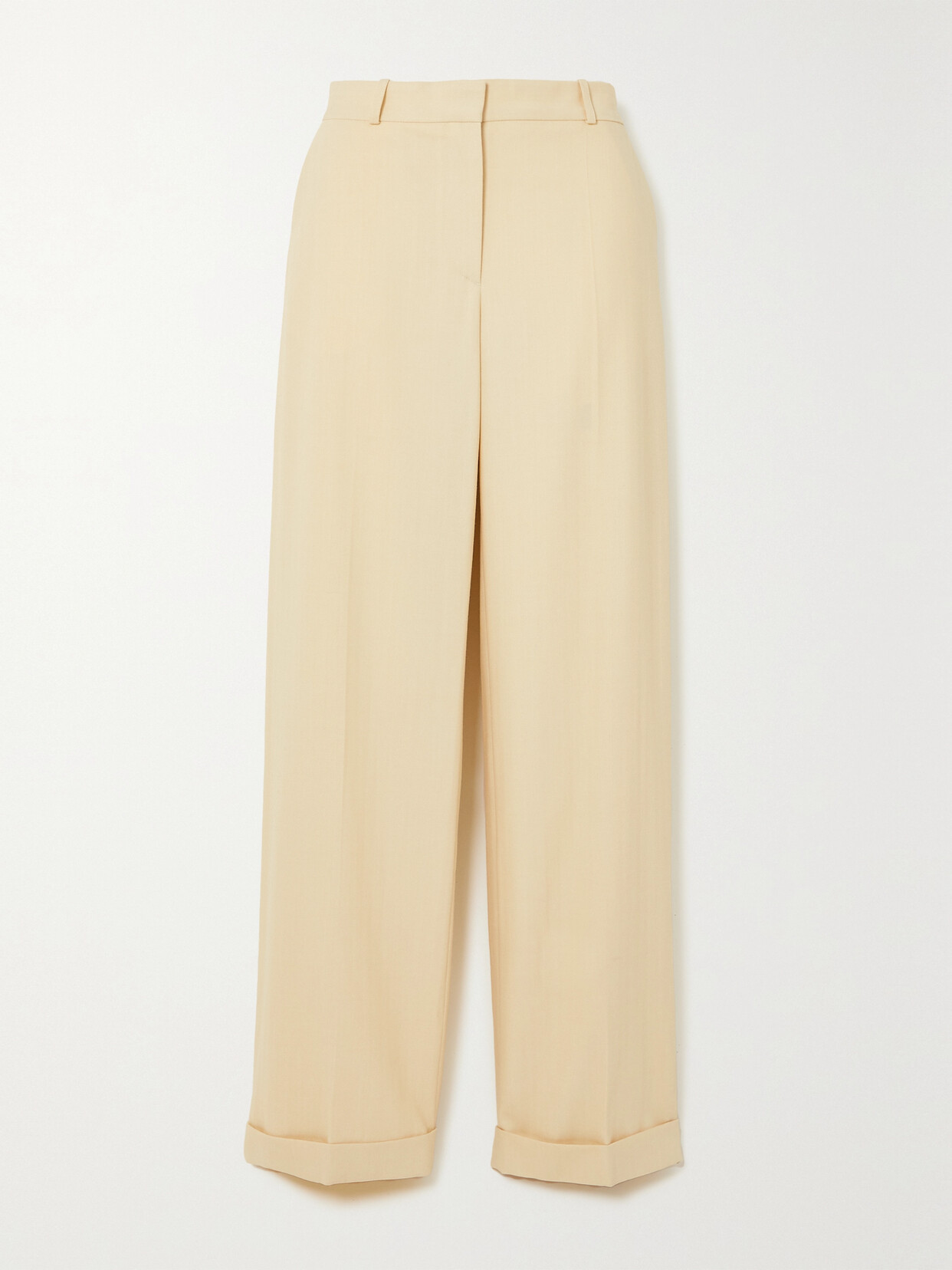 TOTEME - Herringbone Twill Straight-leg Pants - Neutrals