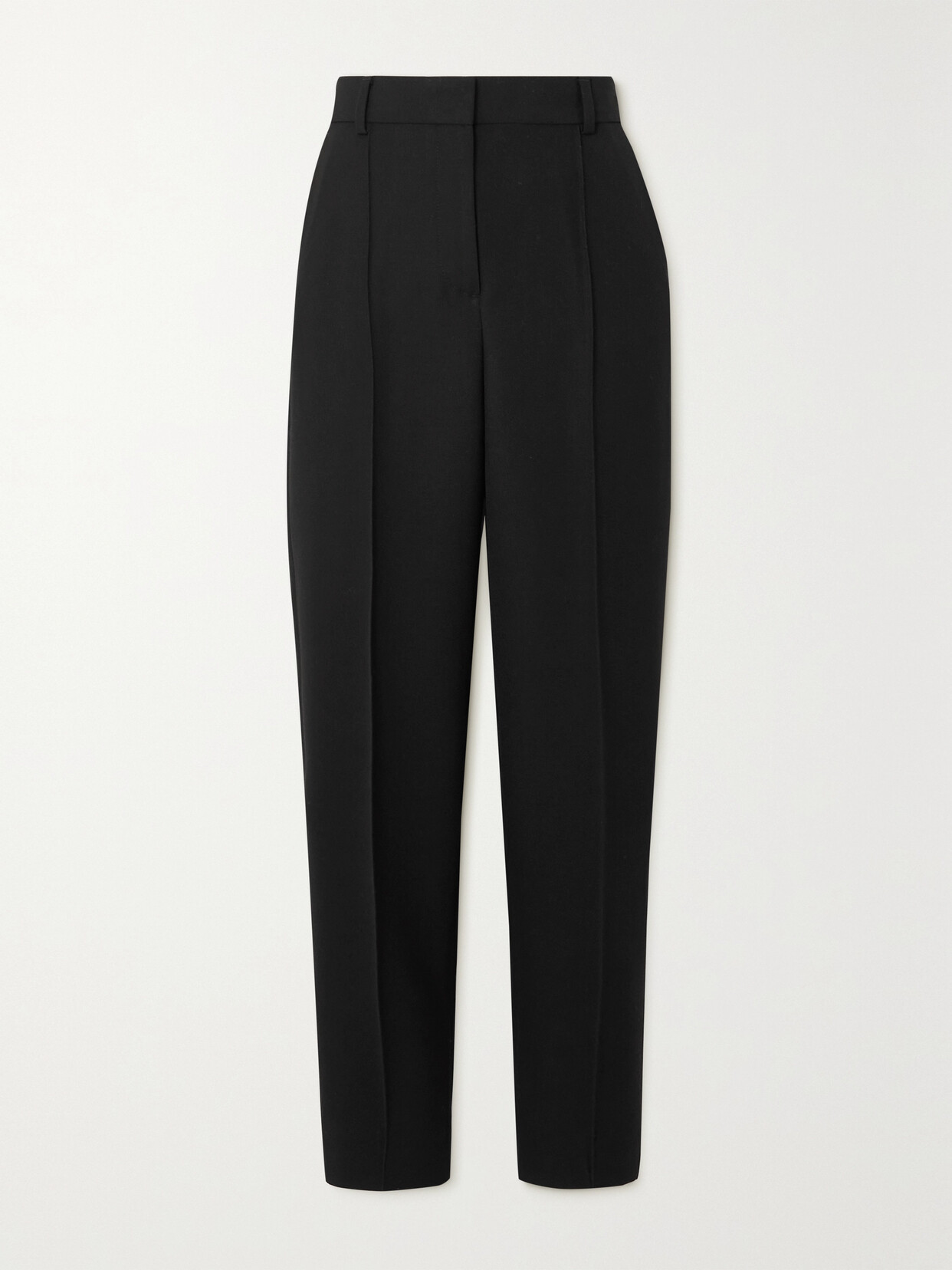 TOTÊME PLEATED WOVEN STRAIGHT-LEG PANTS