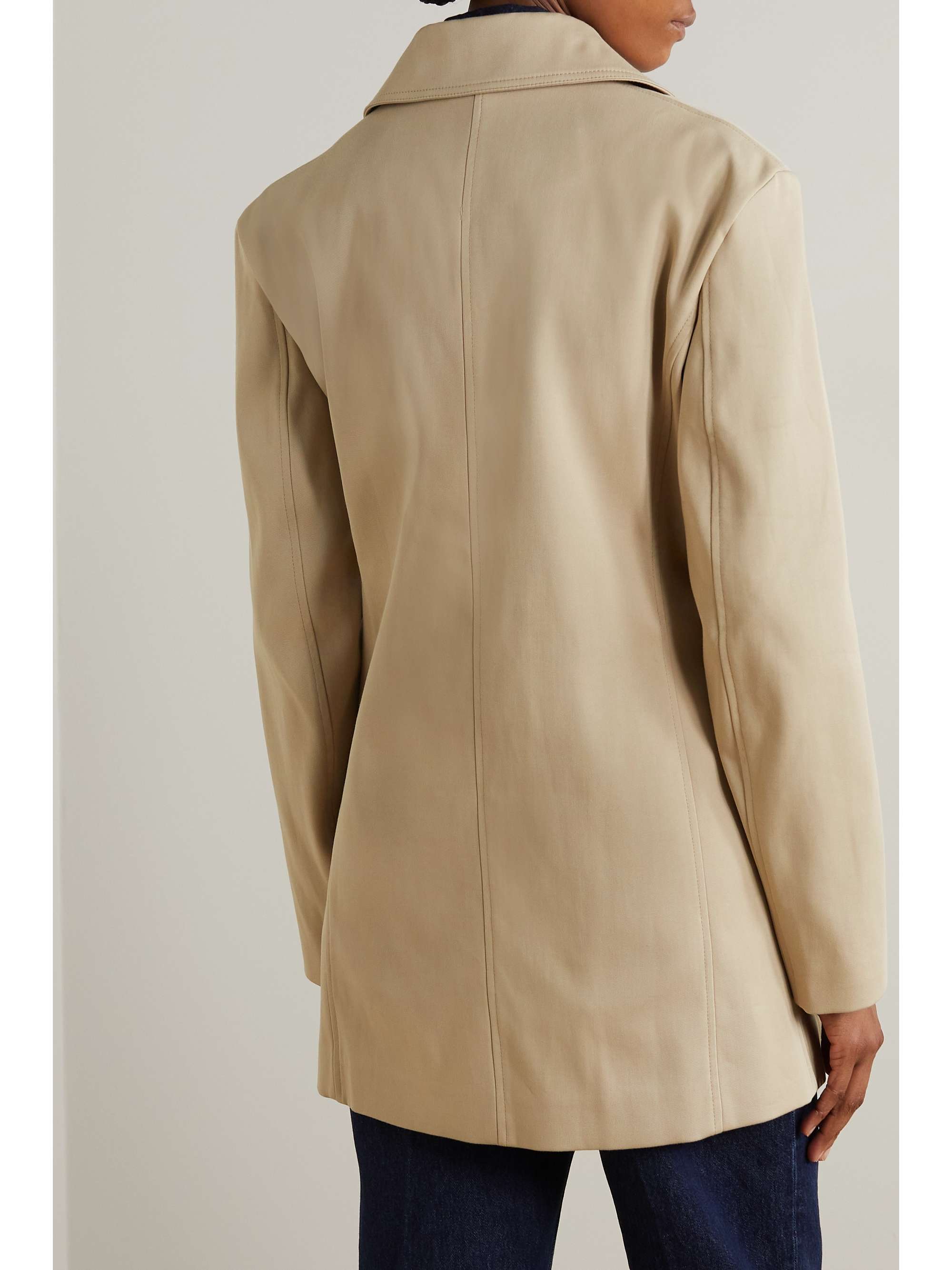 TOTEME Double-breasted organic cotton-garbadine jacket | NET-A-PORTER