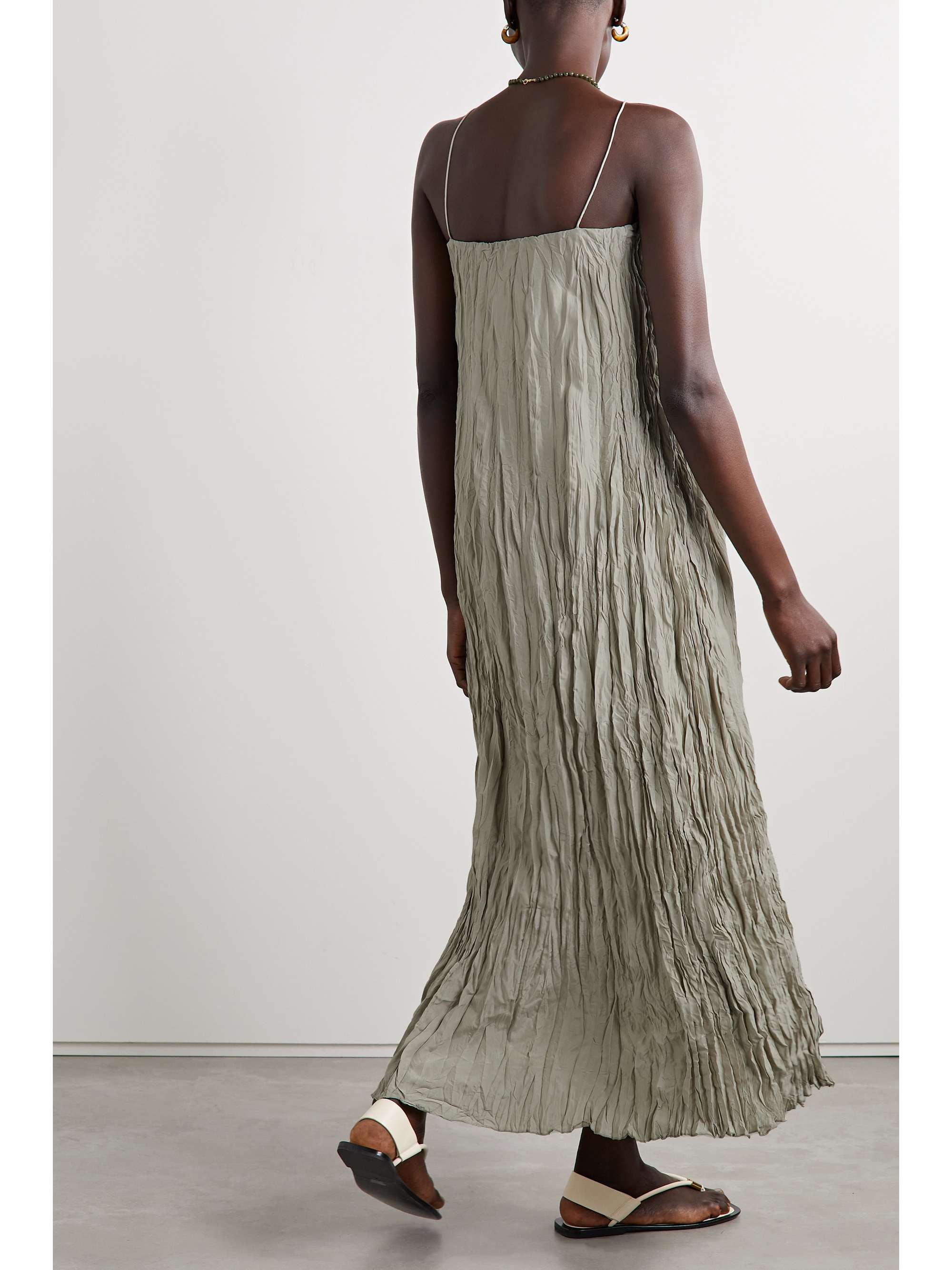 TOTEME Crinkledsilk maxi dress NETAPORTER