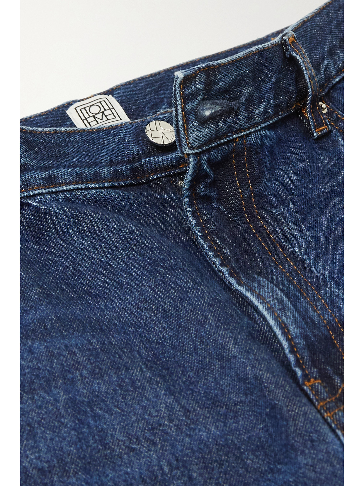 Totême High-rise Tapered Organic Jeans In Blue