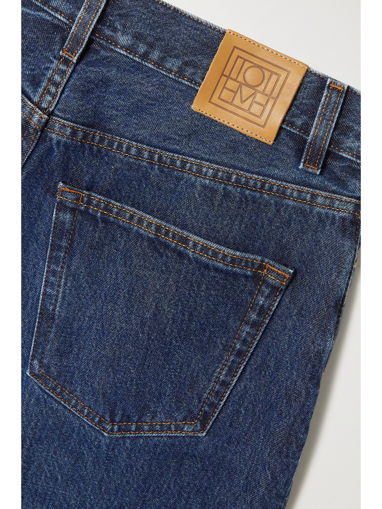 Totême High-rise Tapered Organic Jeans In Blue