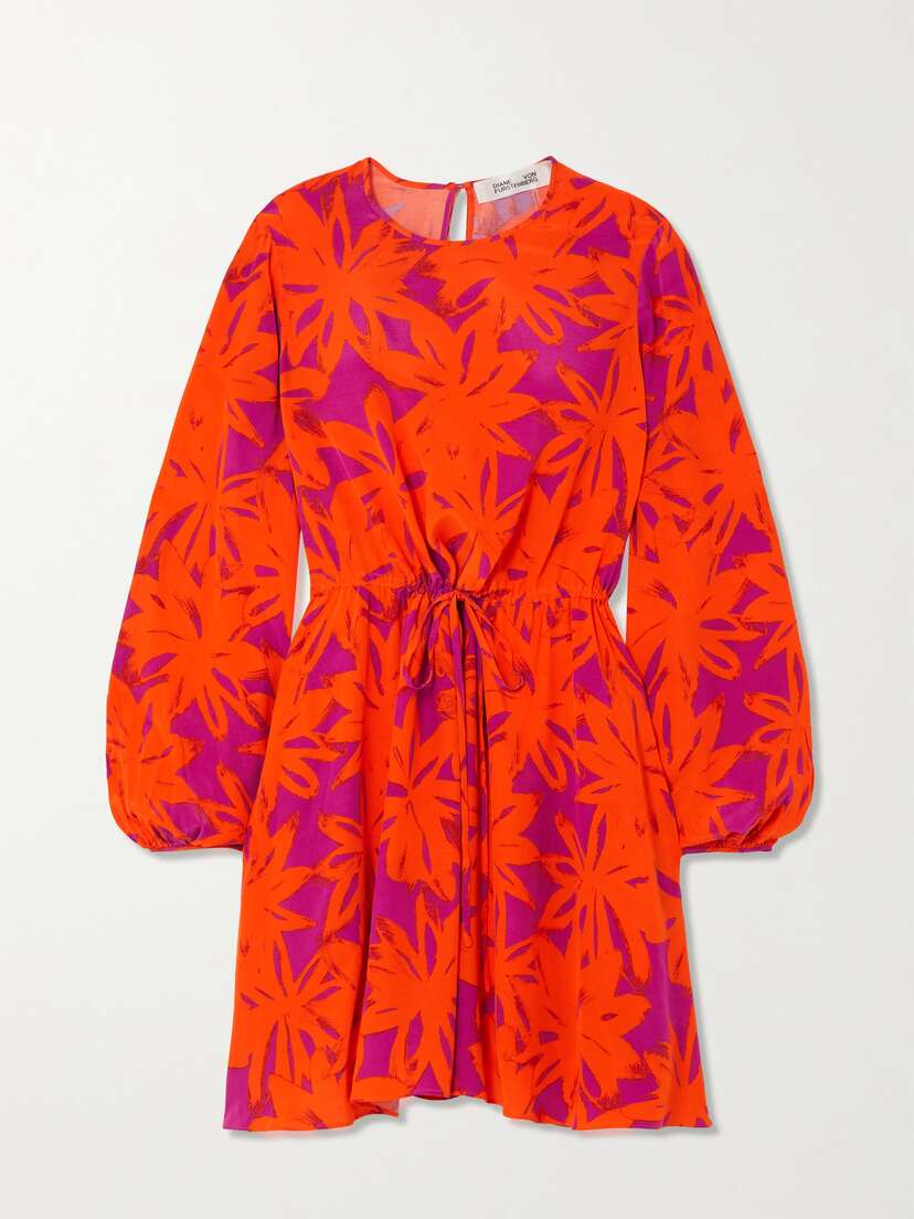 Diane von Furstenberg Sydney Floral-print Crepe Mini Dress