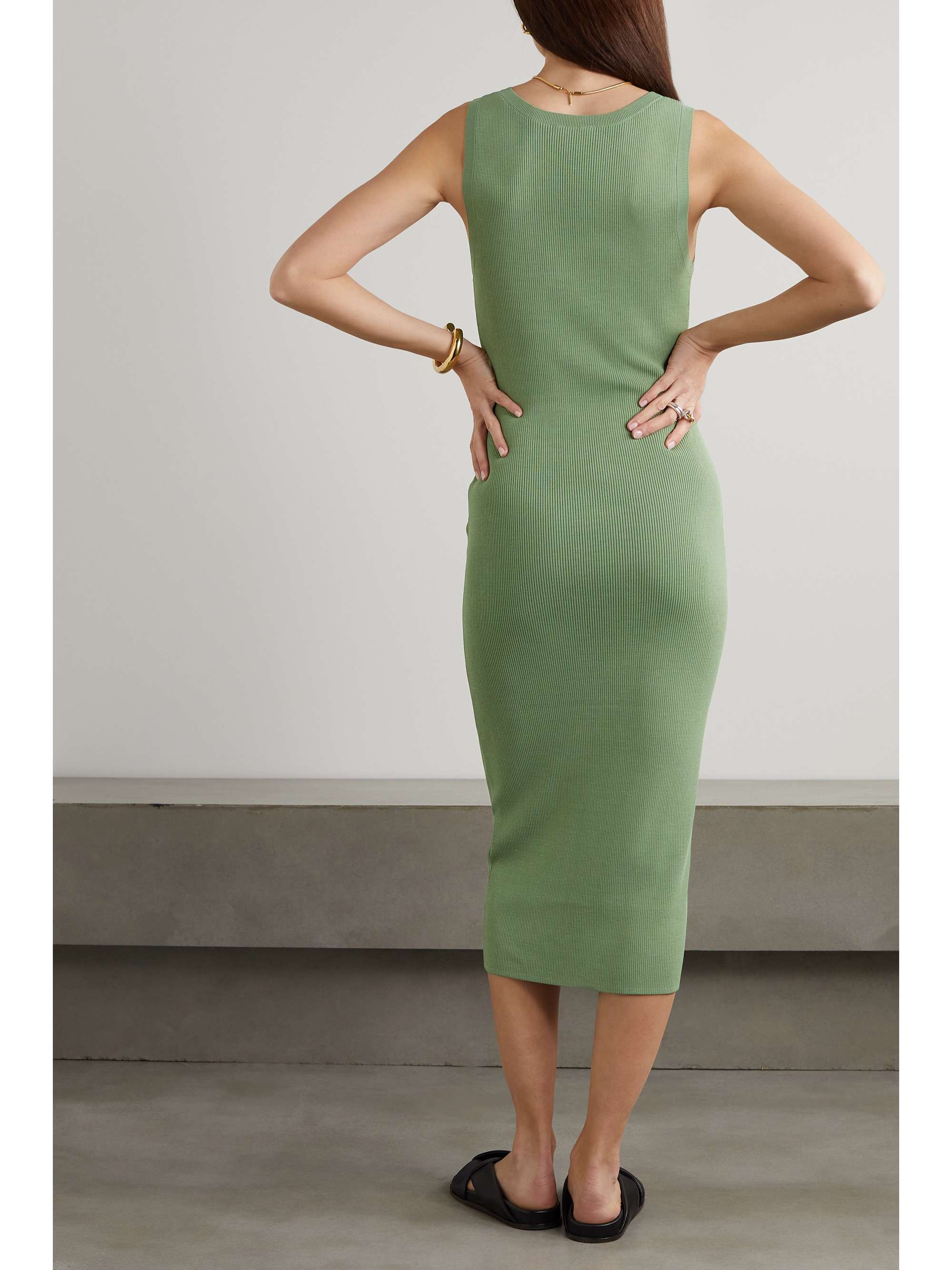 THEORY Ribbed-knit midi dress | NET-A-PORTER
