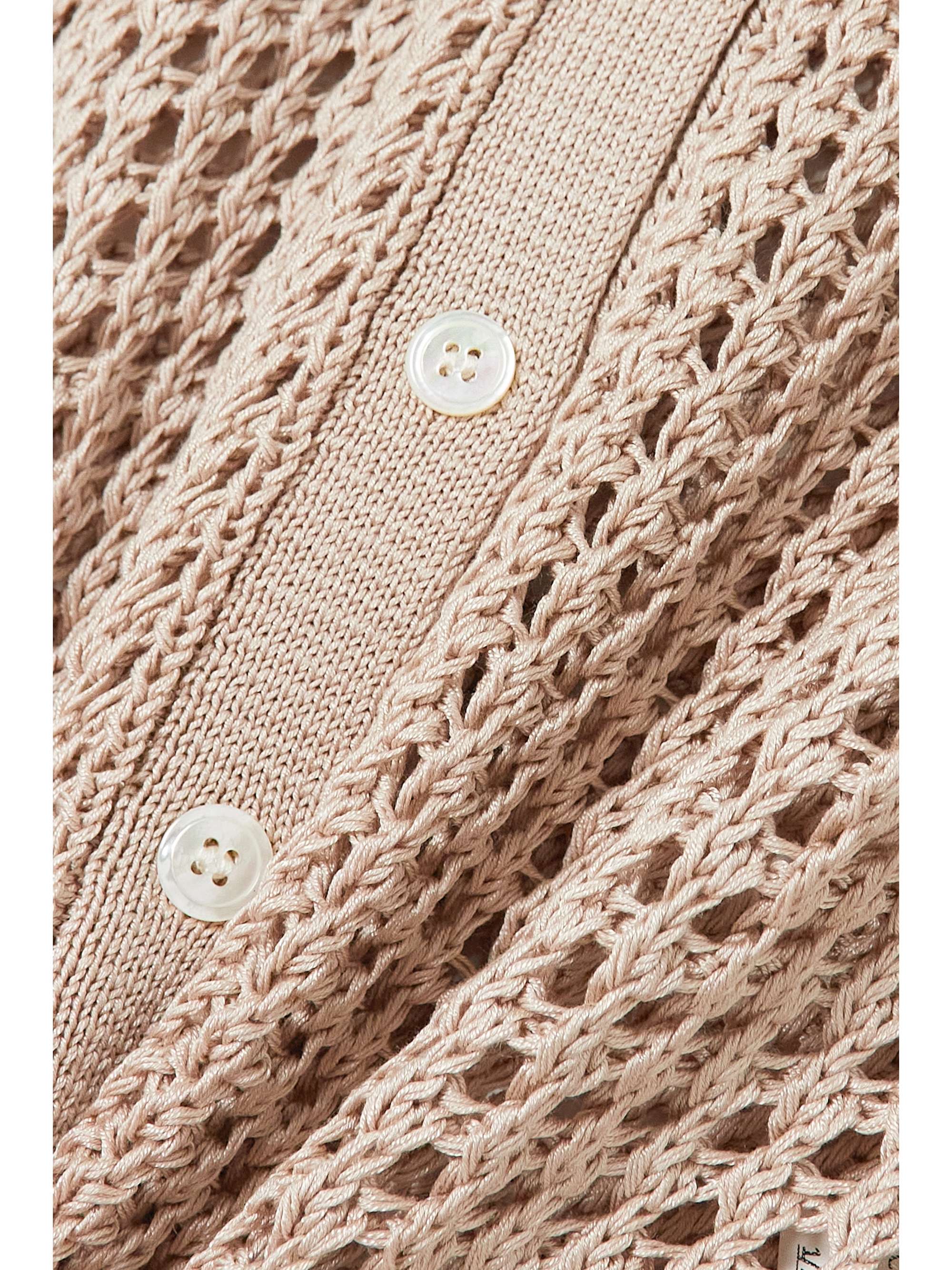 THEORY Crocheted cotton-blend cardigan