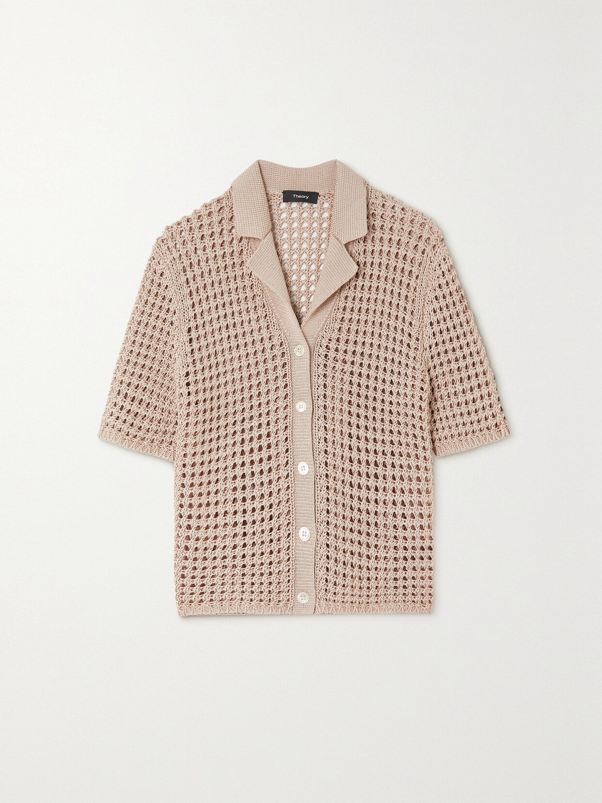 Theory - Crocheted Cotton-blend Cardigan - Neutrals