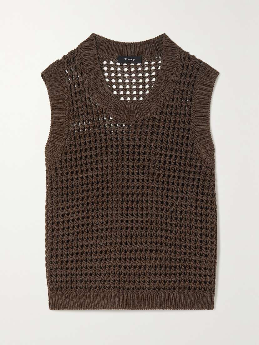Theory Open-knit Pima Cotton Tank