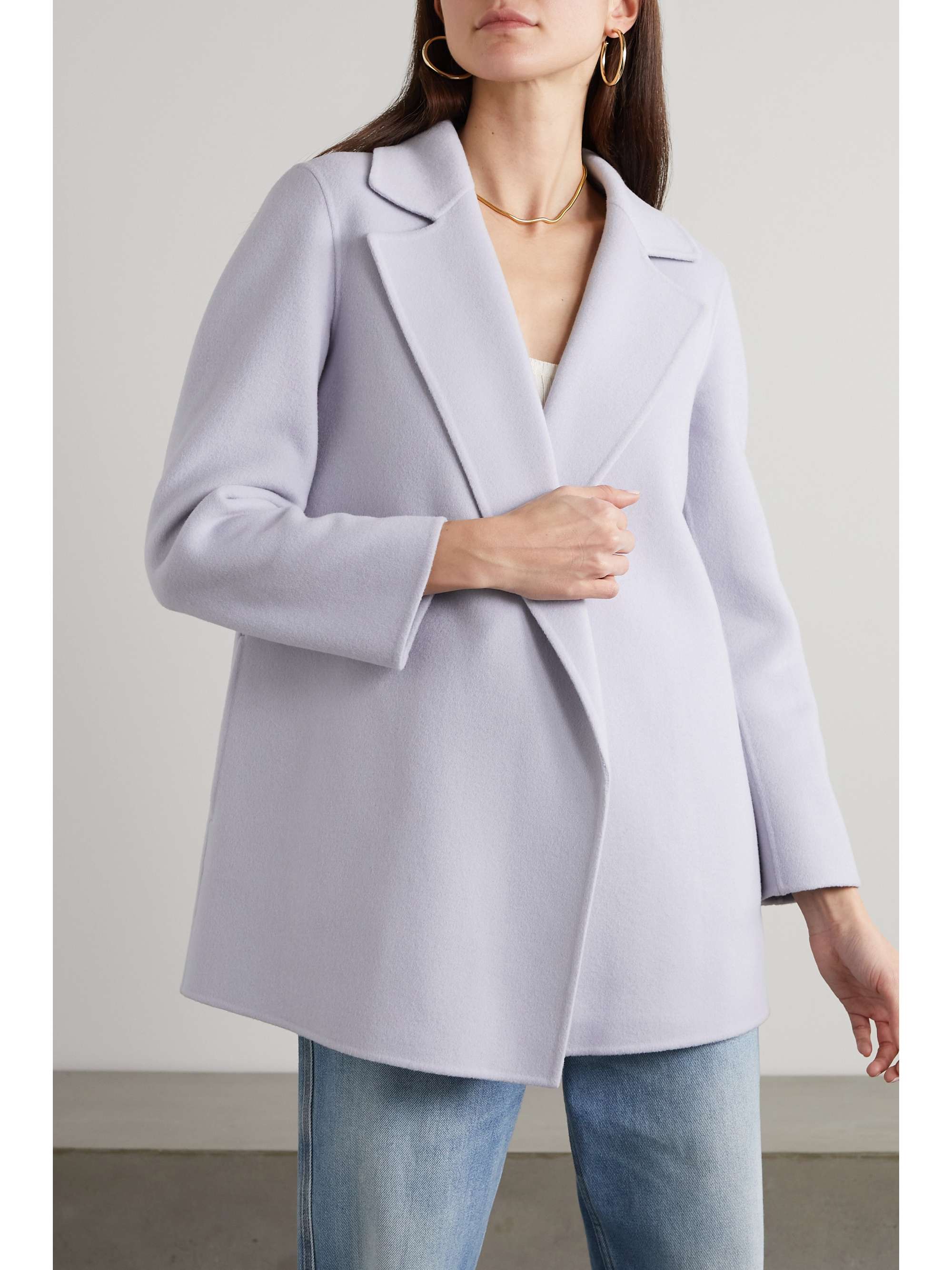 clairene wool cashmere coat