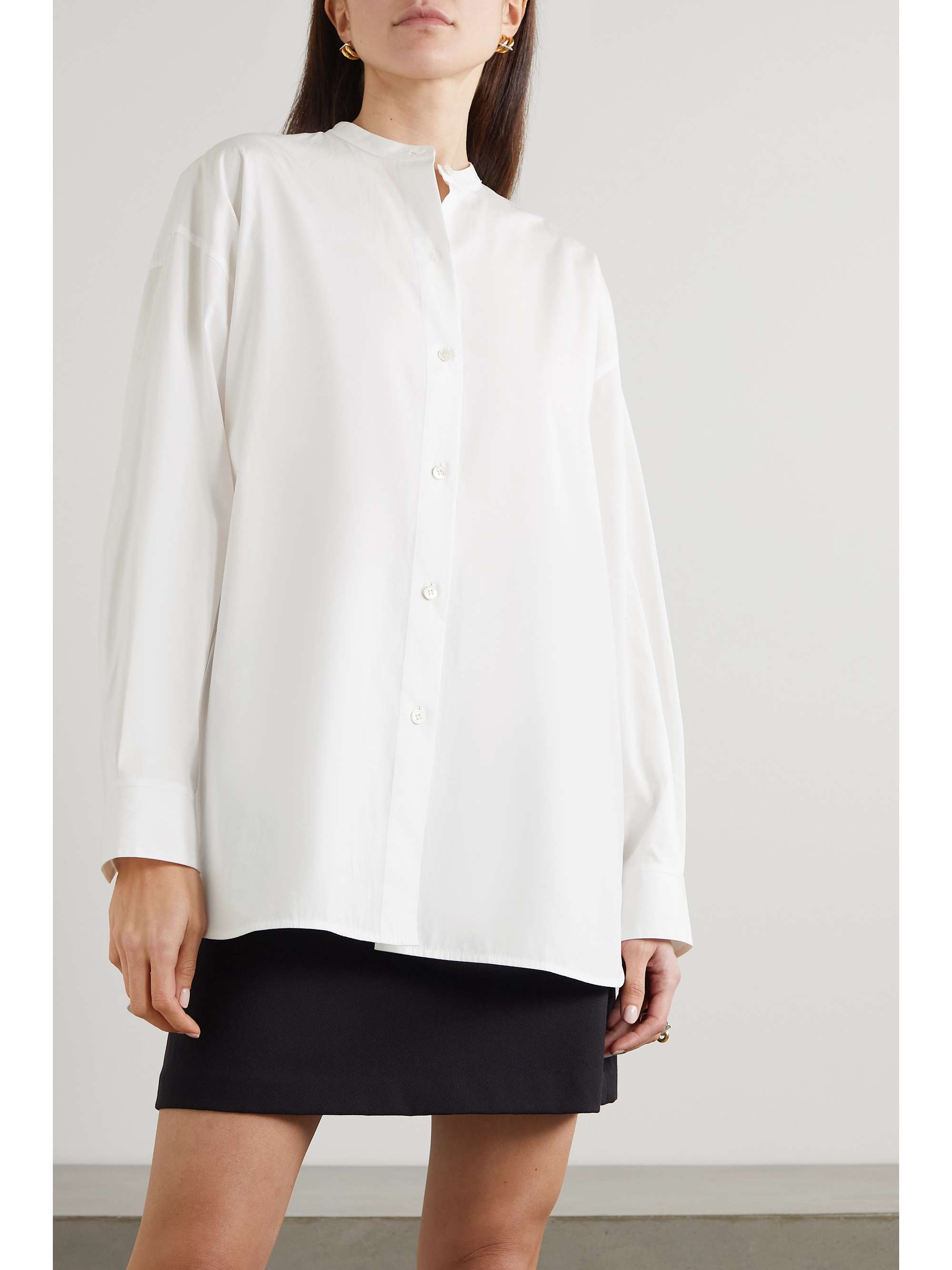 THEORY Oversized cotton-poplin shirt
