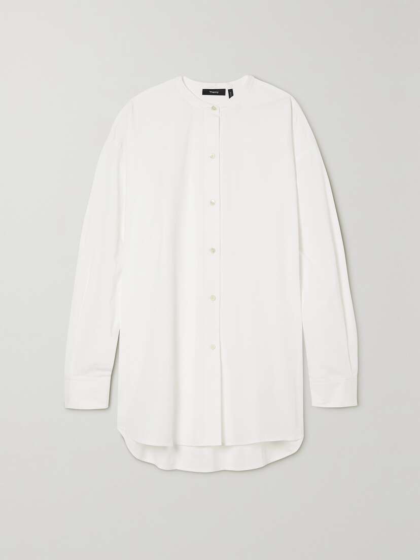 Theory Oversized Cotton-poplin Shirt