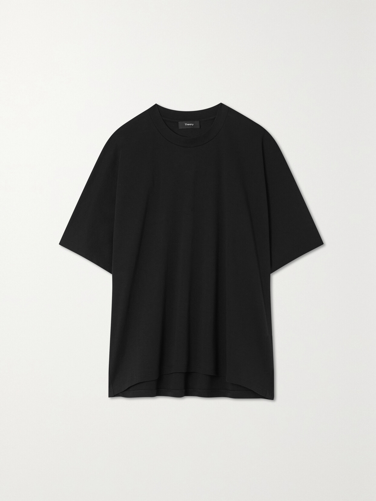 Theory - Oversized Cotton-jersey T-shirt - Black