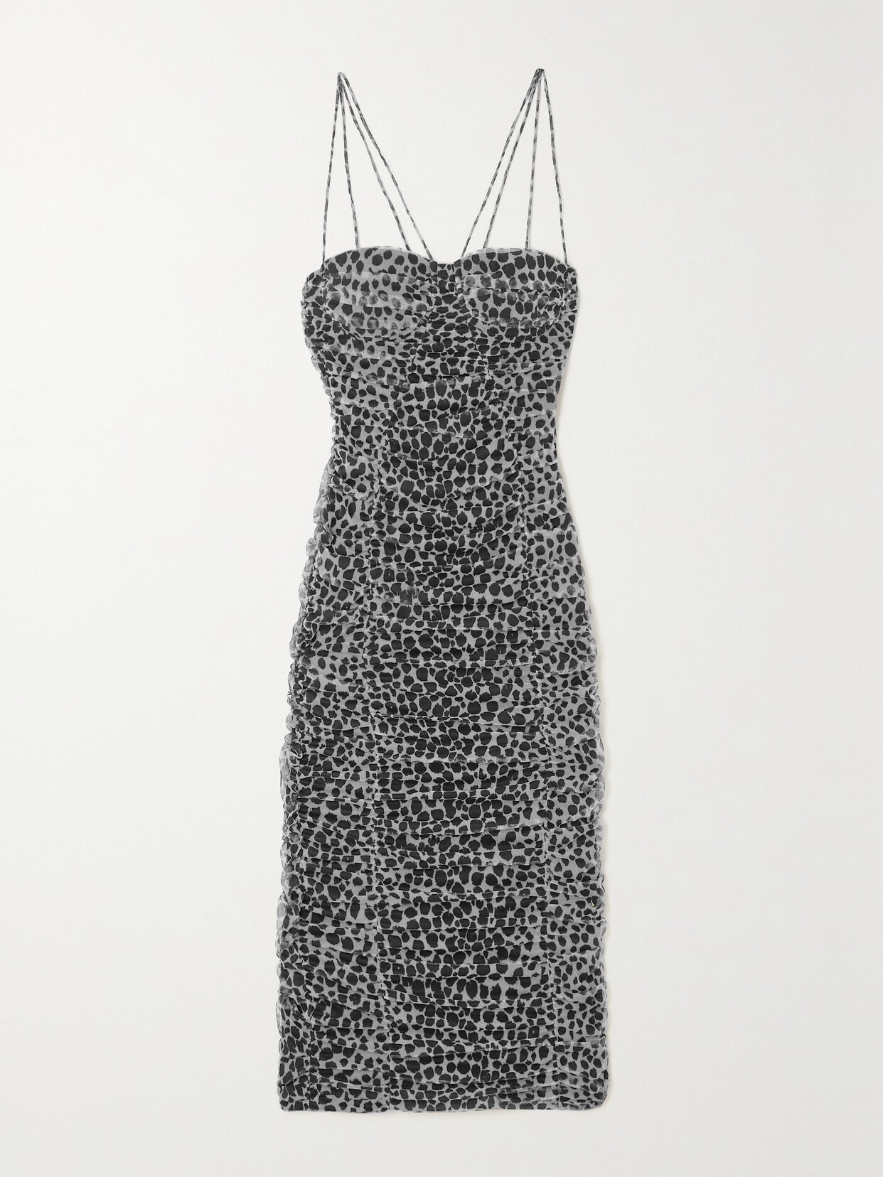 Philosophy di Lorenzo Serafini - Ruched Leopard-print Tulle Midi Dress - Multi