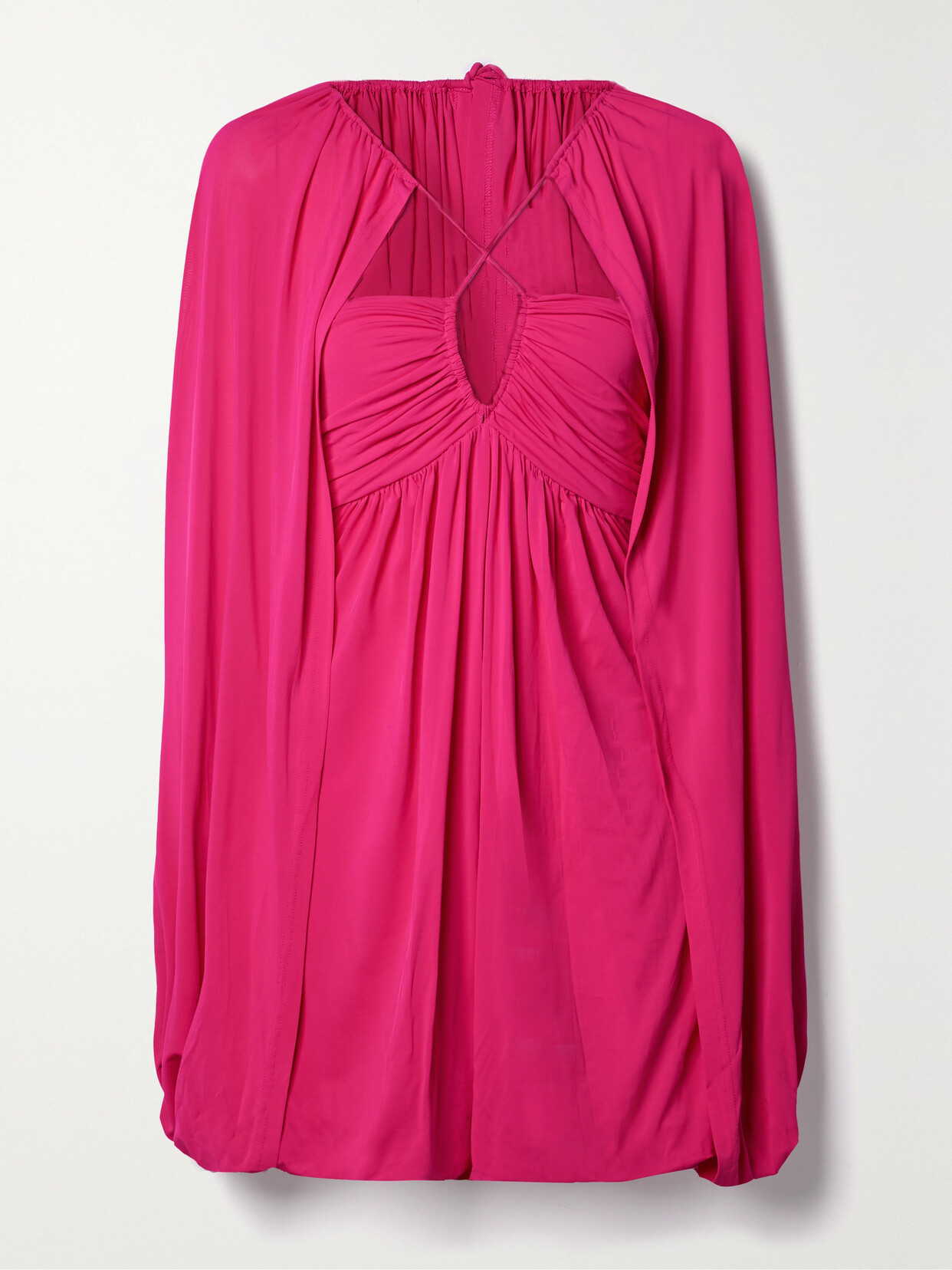 SIMKHAI Sorina Cape-effect Stretch-jersey Mini Dress - Pink