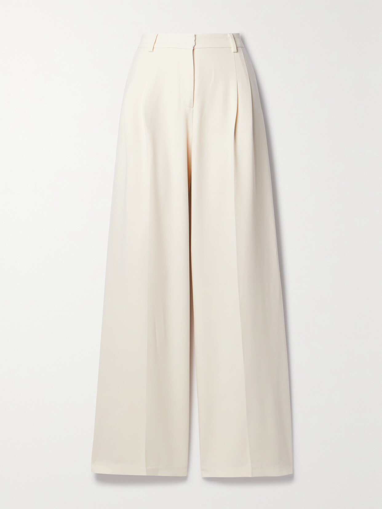 Simkhai Blossom Pleated Wide-leg Pants In Natural White